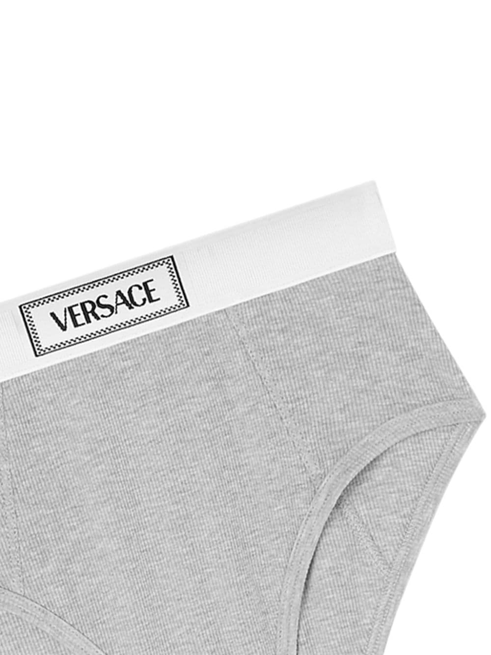 VERSACE Ribbed Briefs With Vintage '90s Logo