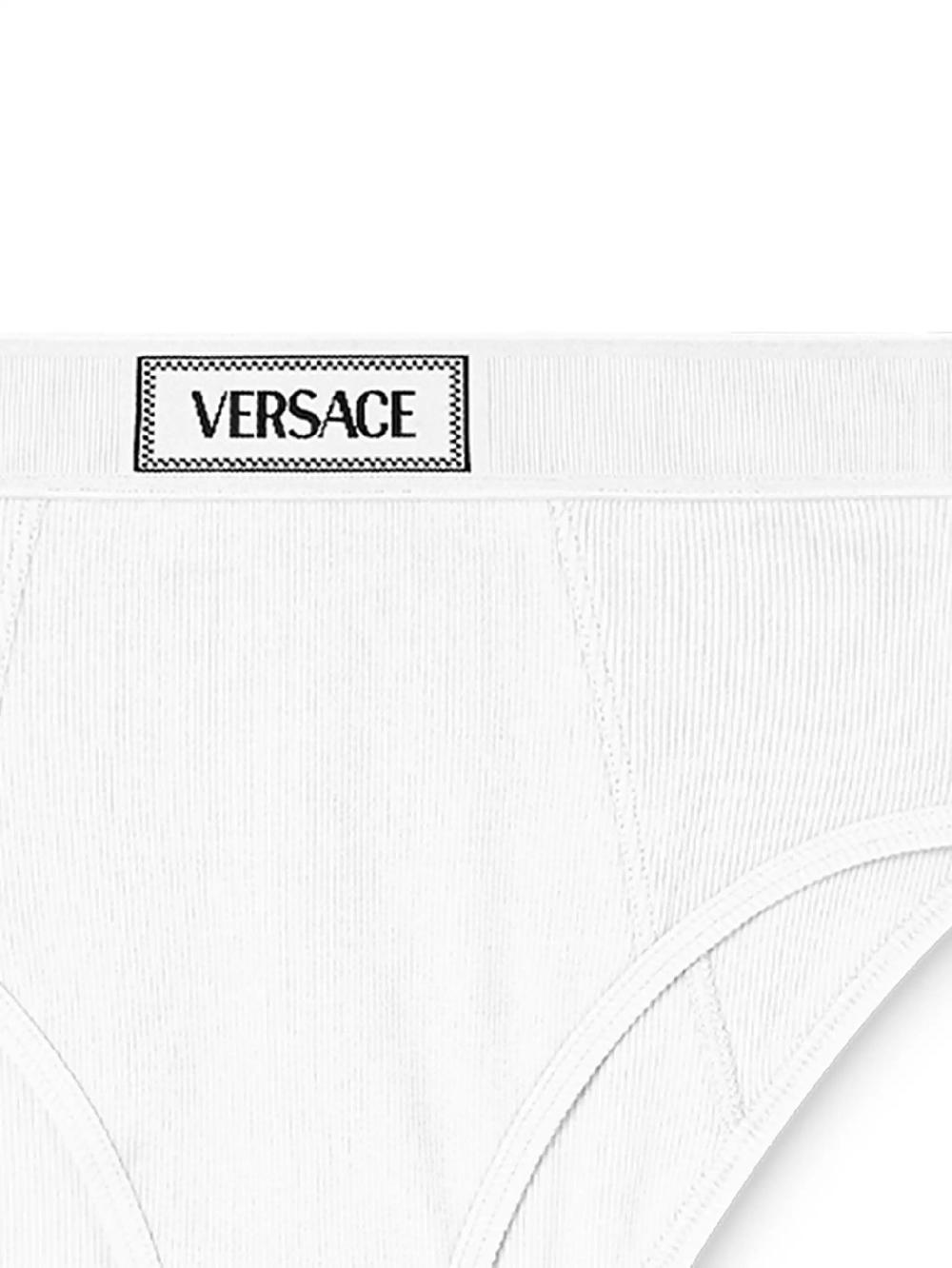VERSACE Ribbed Briefs With Vintage '90s Logo