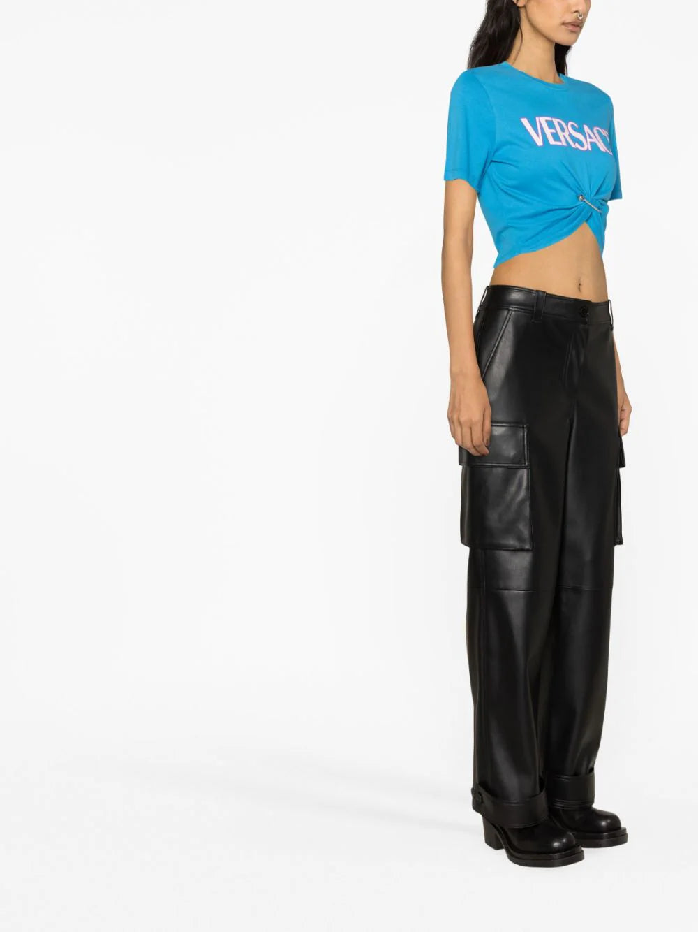 VERSACE Safety Pin Logo T-shirt
