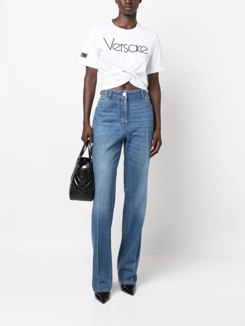 VERSACE Safety Pin Logo T-shirt