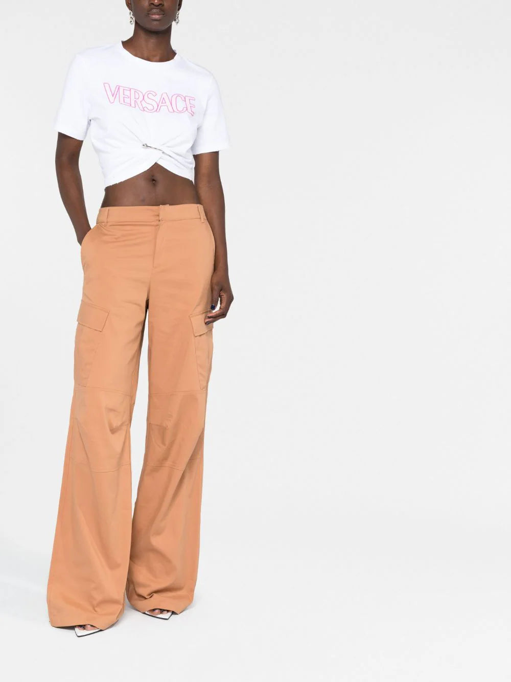 VERSACE Safety Pin Logo T-shirt