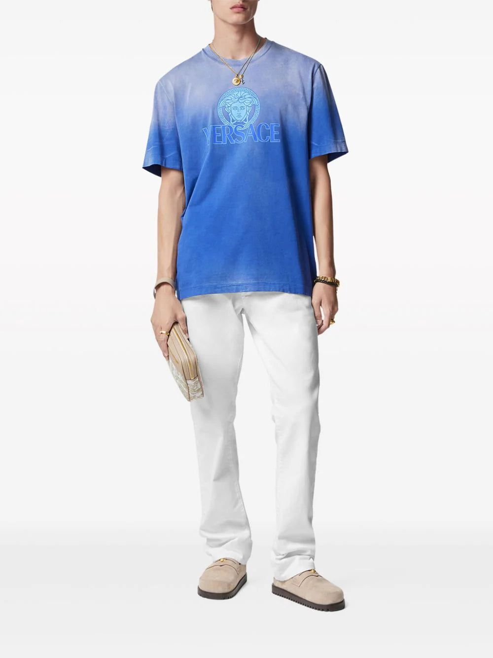 VERSACE Shaded T-shirt With Central Medusa