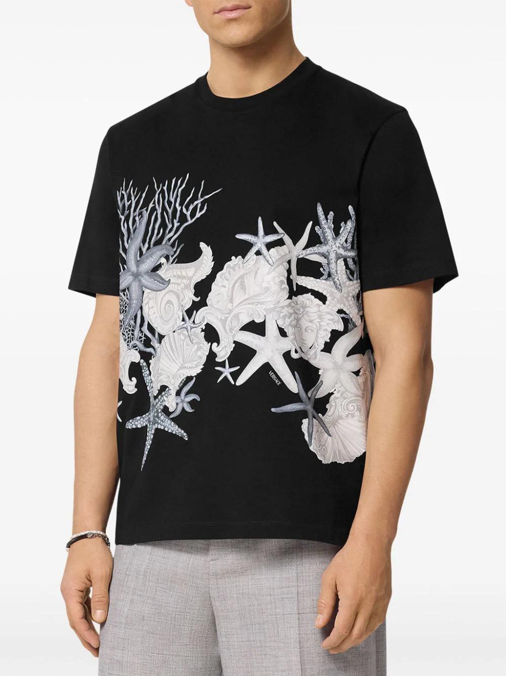 VERSACE T-shirt With Barocco Sea Motif