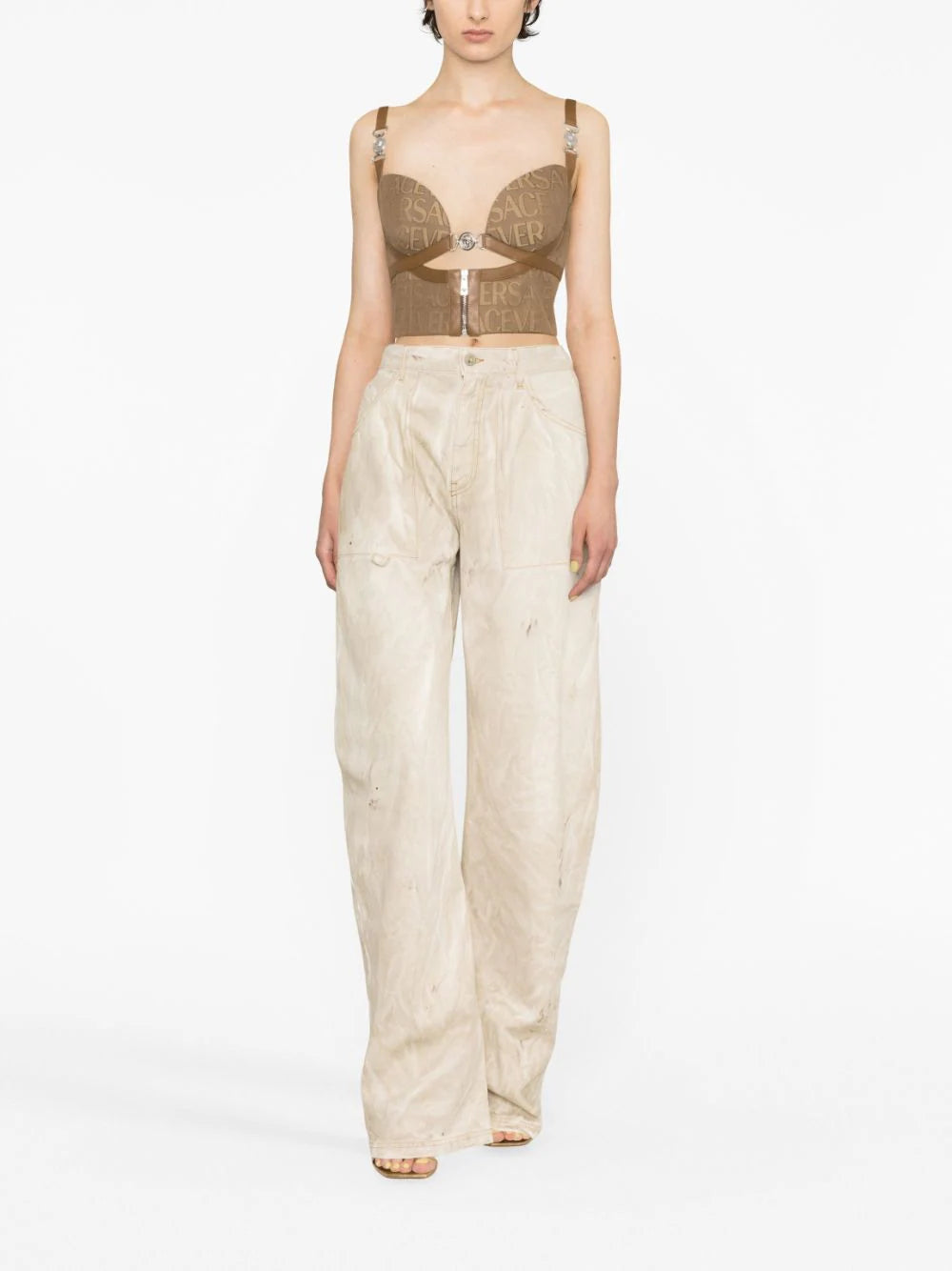 VERSACE Versace Allover Bustier Top