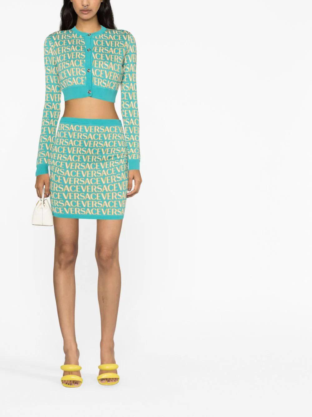 VERSACE Versace Allover Knit Cardigan