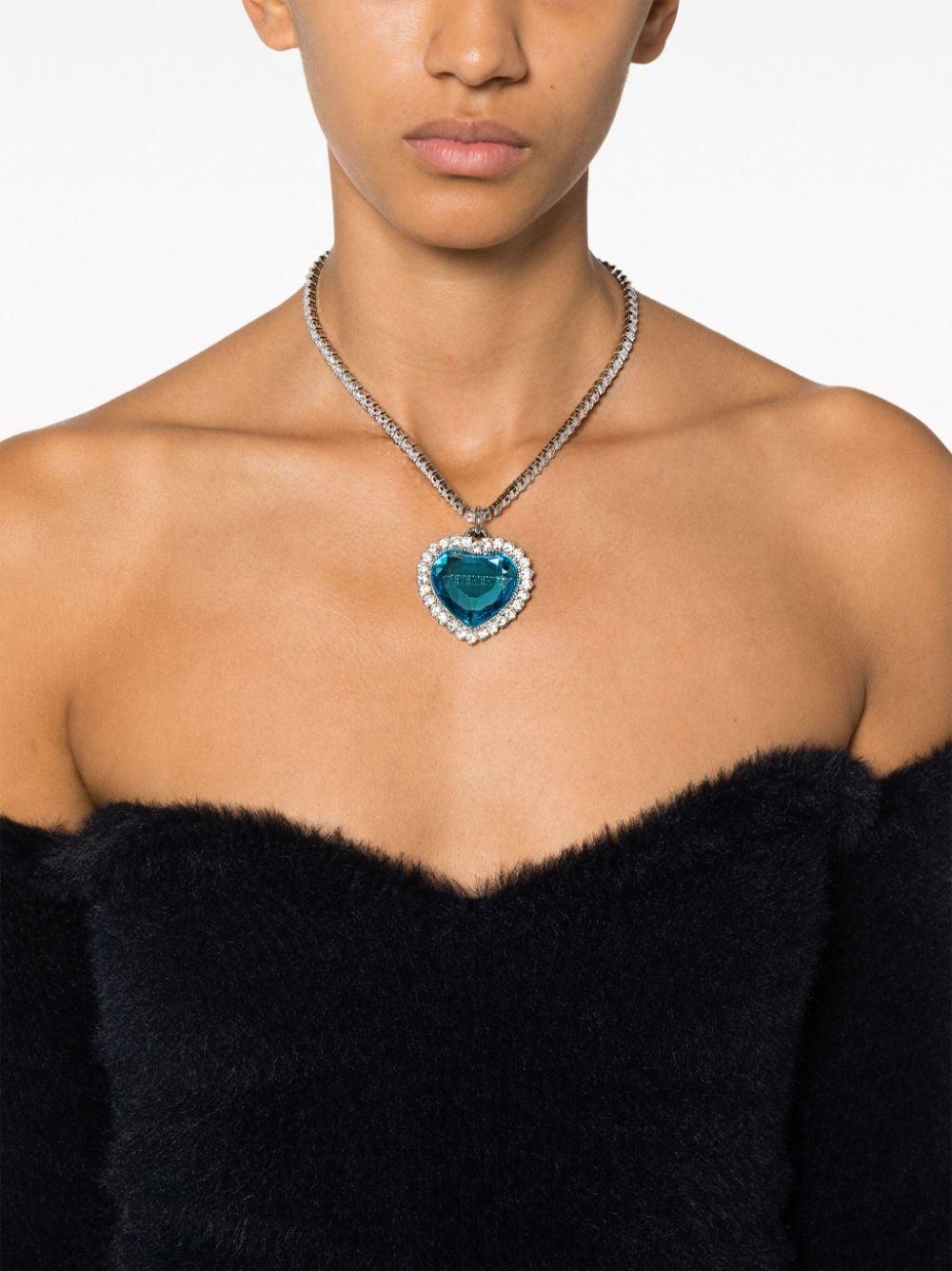 VETEMENTS Crystal Heart Necklace