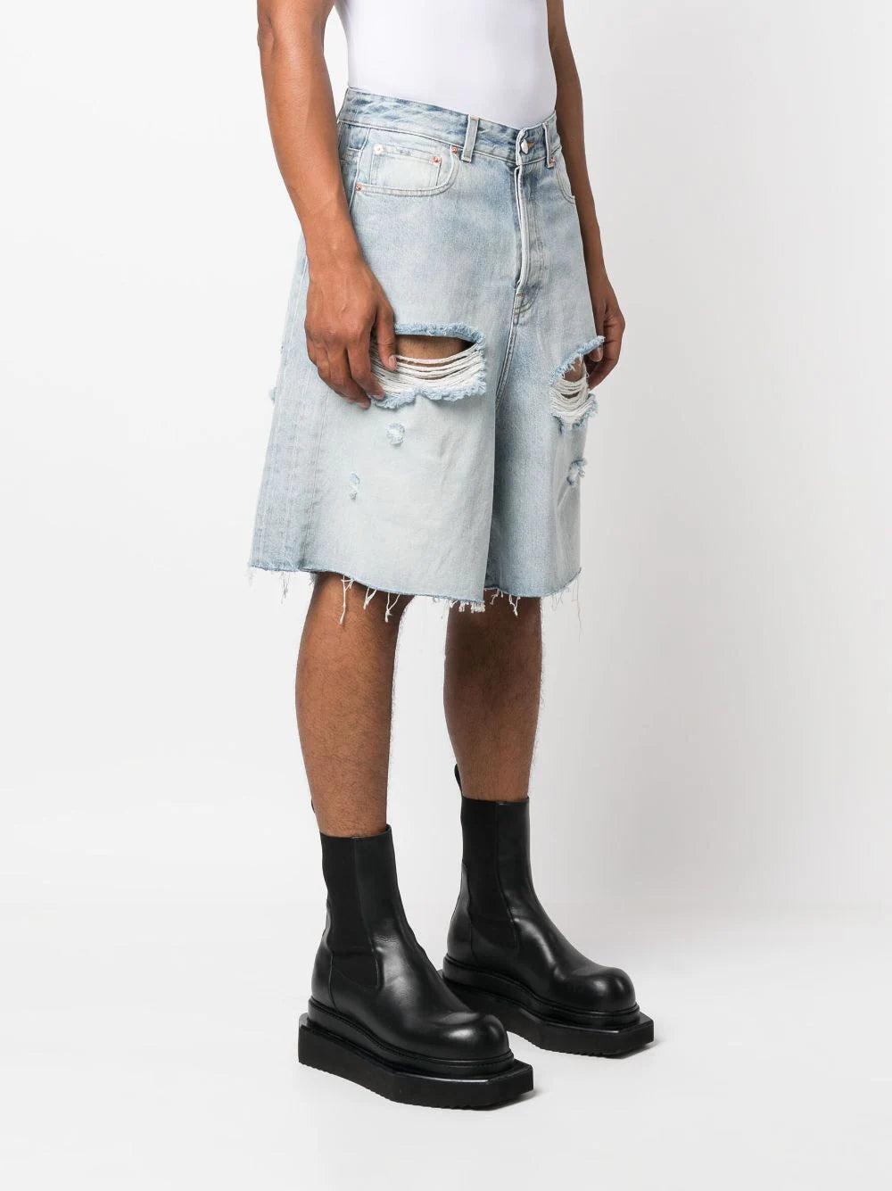 VETEMENTS Destroyed Baggy Shorts