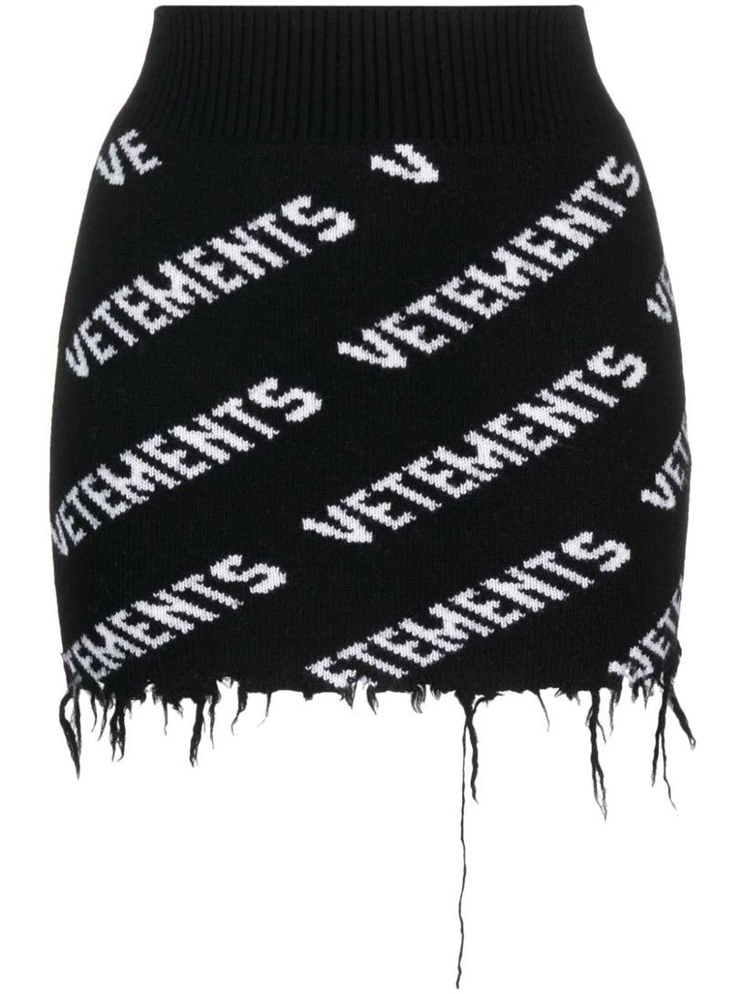 VETEMENTS Monogram mini skirt