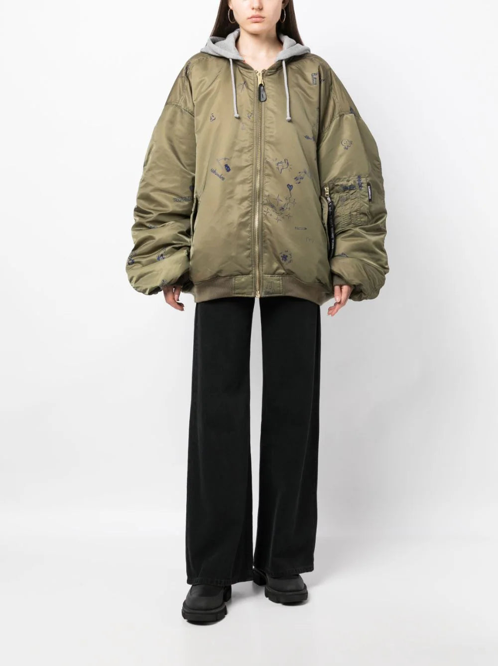 VETEMENTS Scribbled Bomber Jacket
