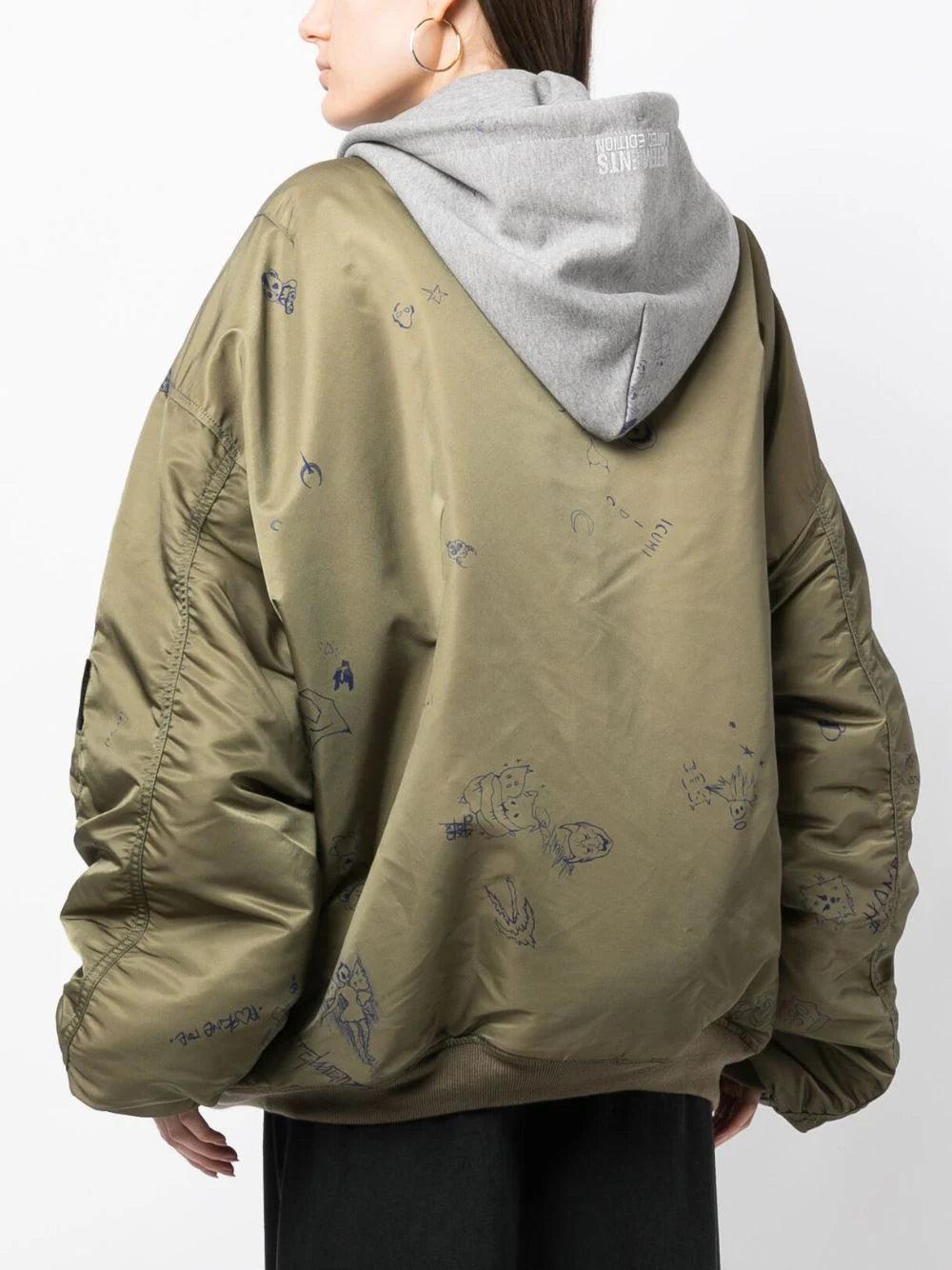 VETEMENTS Scribbled Bomber Jacket