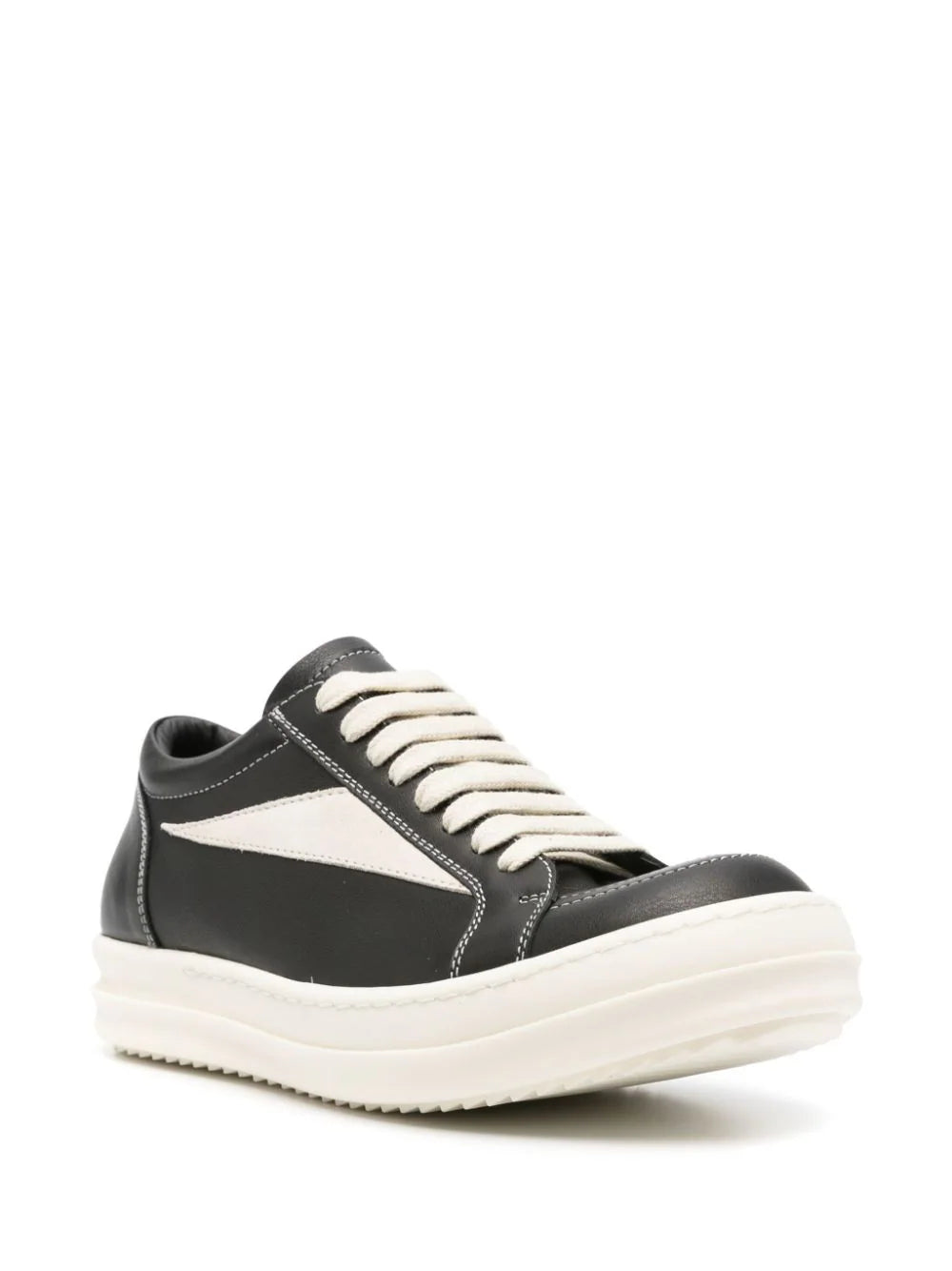 RICK OWENS Vintage Sneaks In Grain Calf Leather And Velour Suede