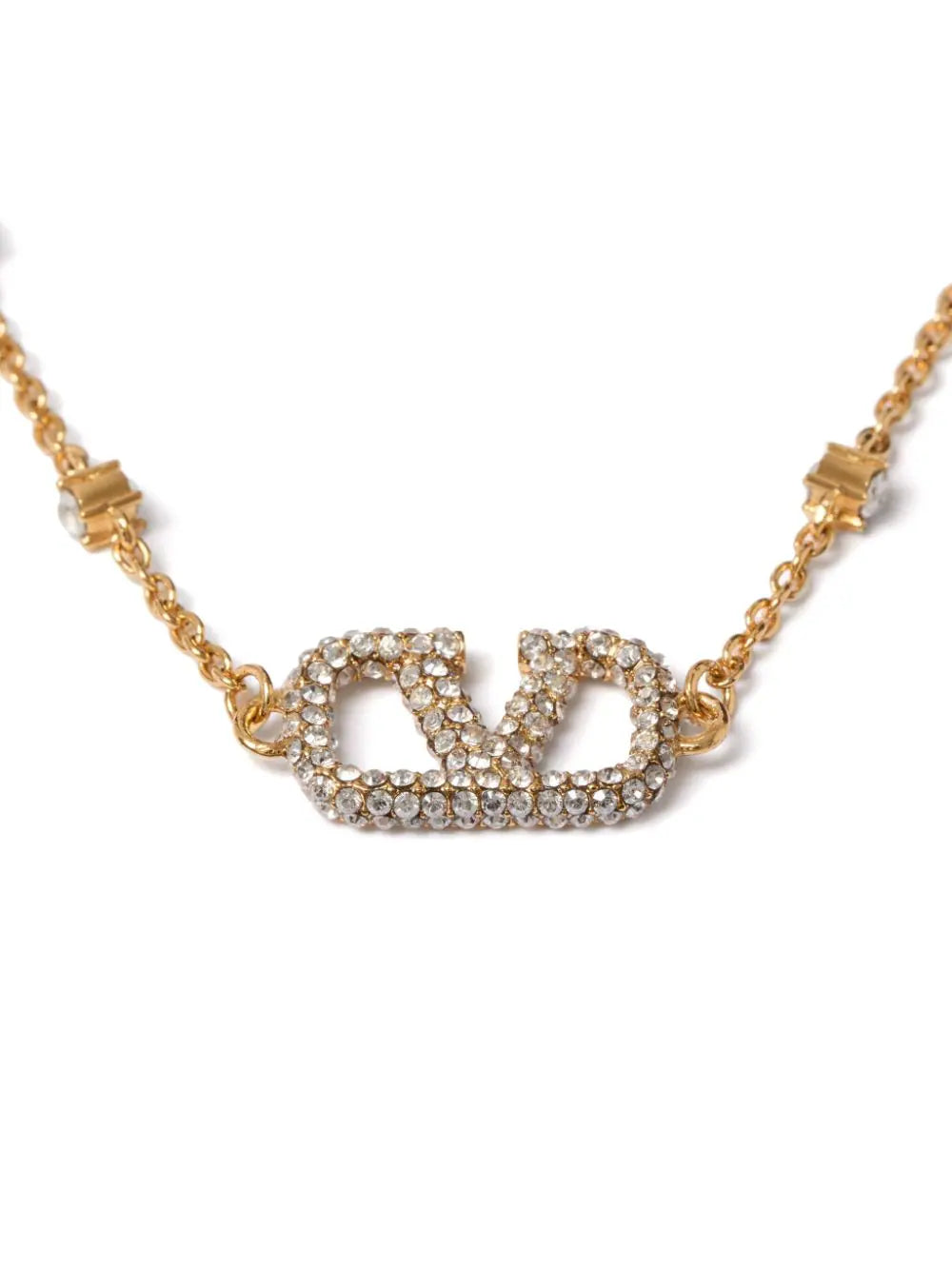 Valentino Garavani Vlogo Signature Bracelet In Metal And Swarovski® Crystals