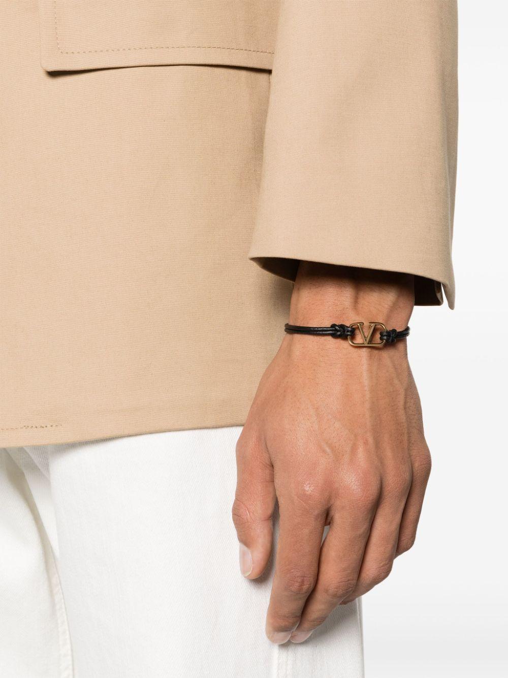 Valentino Garavani Vlogo Signature Leather Bracelet