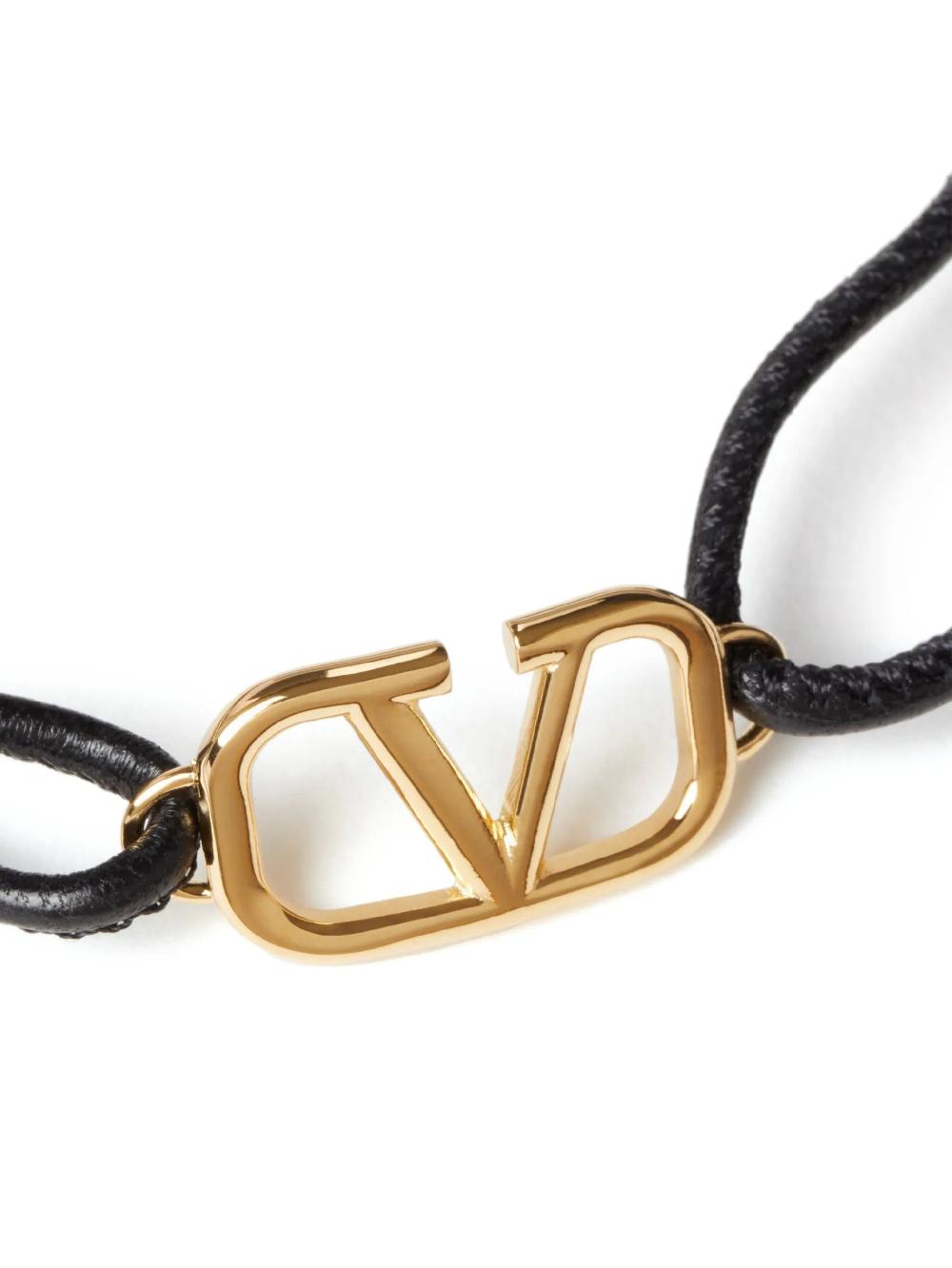 Valentino Garavani Vlogo Signature Leather Bracelet