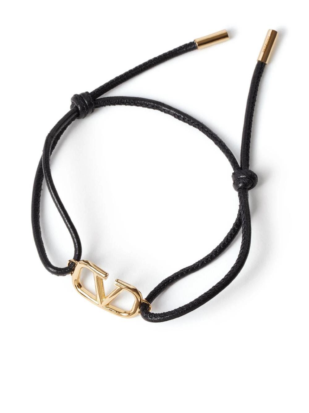 Valentino Garavani Vlogo Signature Leather Bracelet