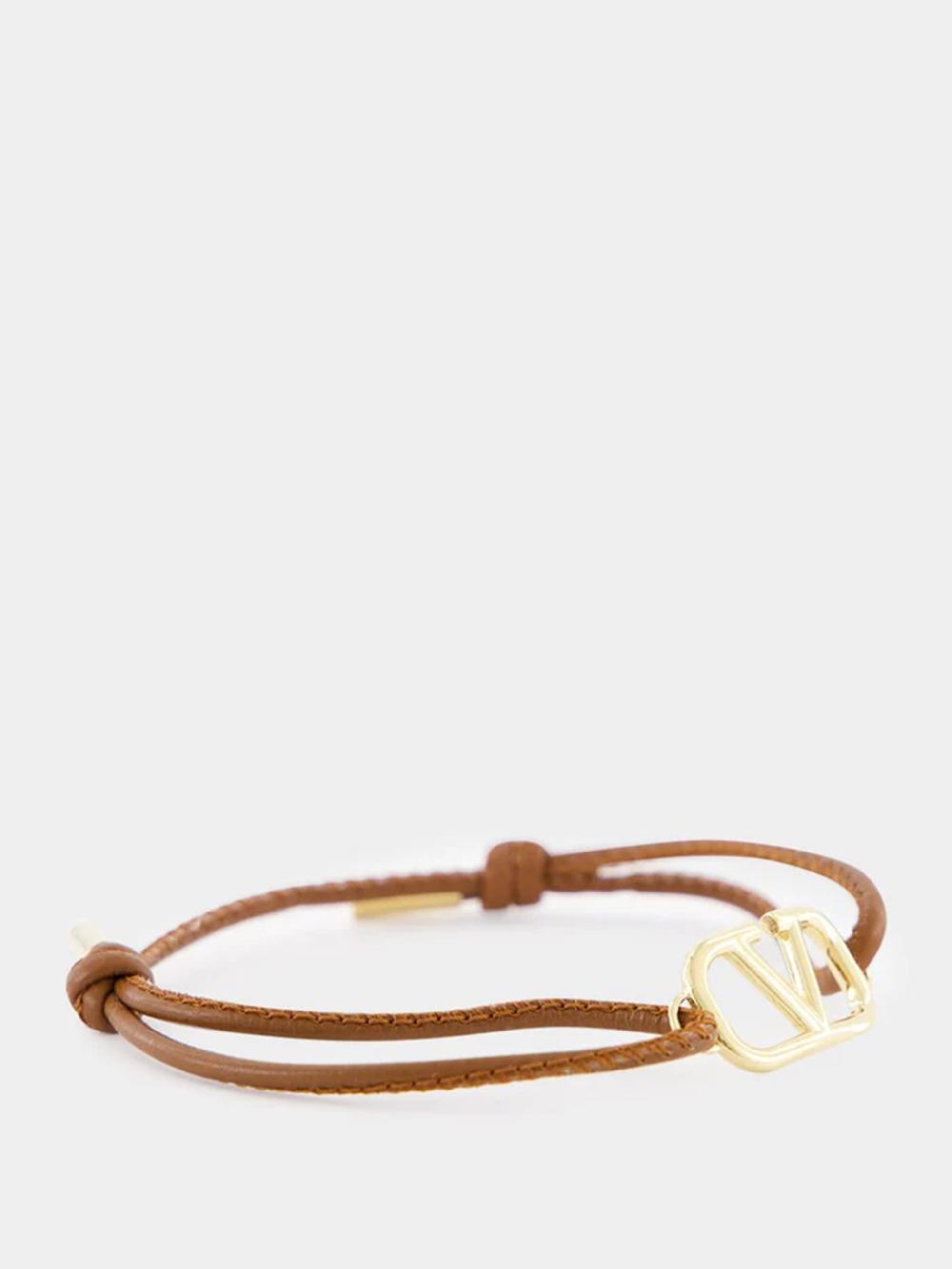 Valentino Garavani Vlogo Signature Leather Bracelet