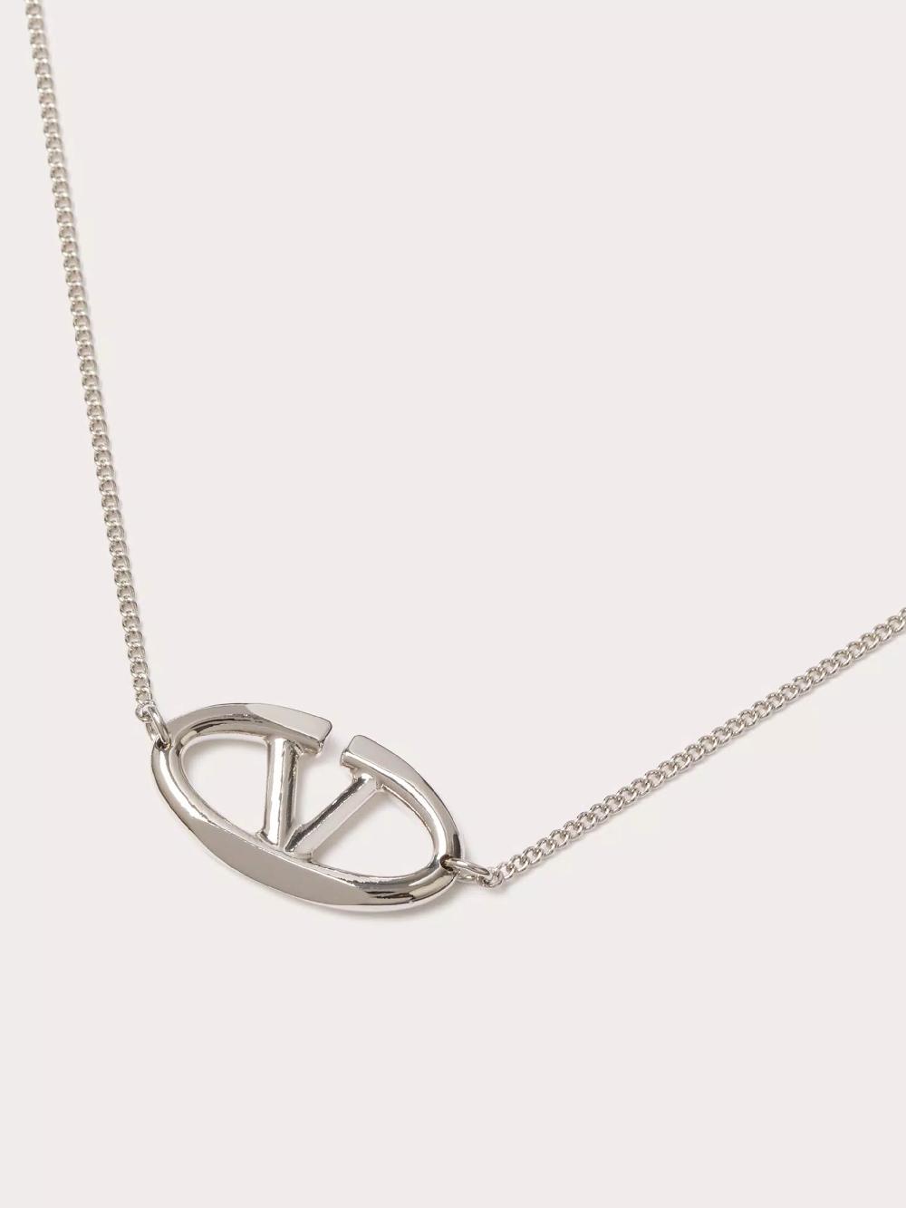 Valentino Garavani Vlogo The Bold Edition Metal Necklace