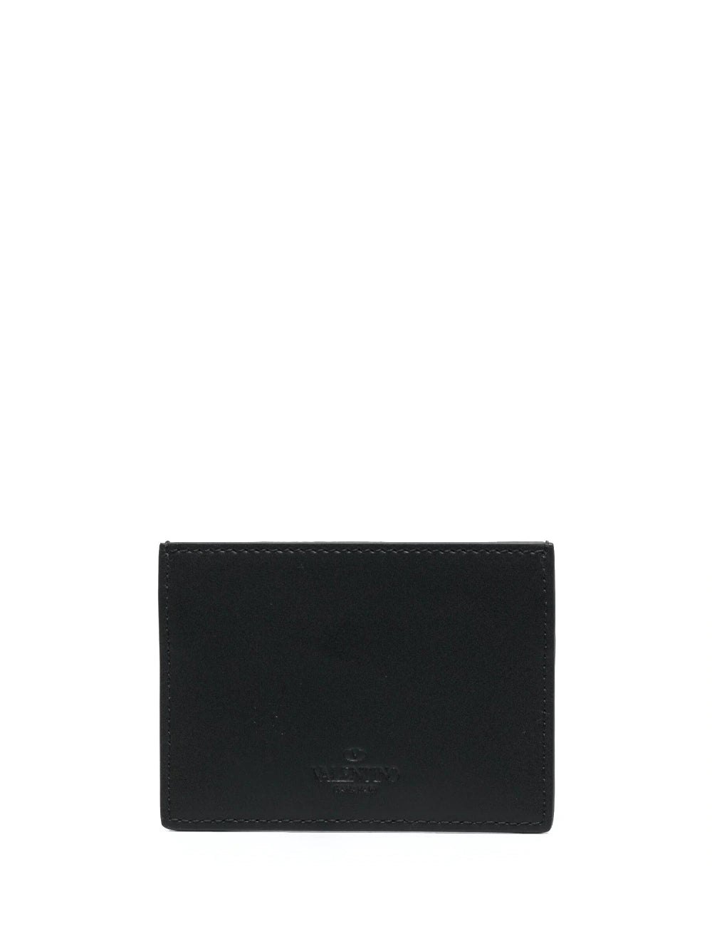 Valentino Garavani Vltn Pocket Card Holder In Calfskin