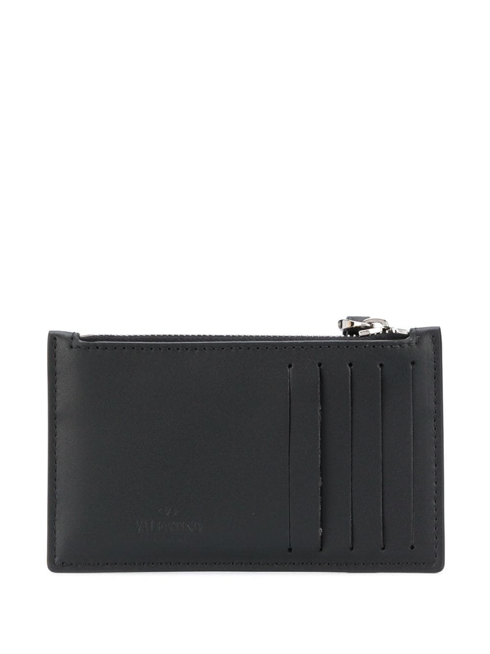 Valentino Garavani Vltn Pocket Card Holder In Calfskin