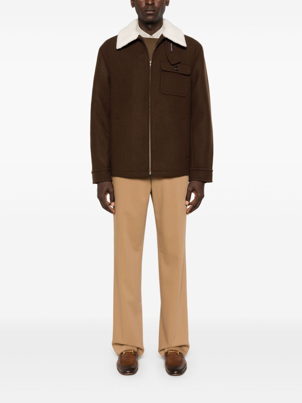 WOOLRICH Melton Virgin Wool Blend Jacket