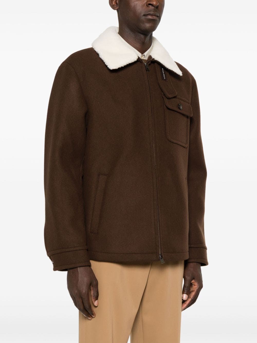 WOOLRICH Melton Virgin Wool Blend Jacket