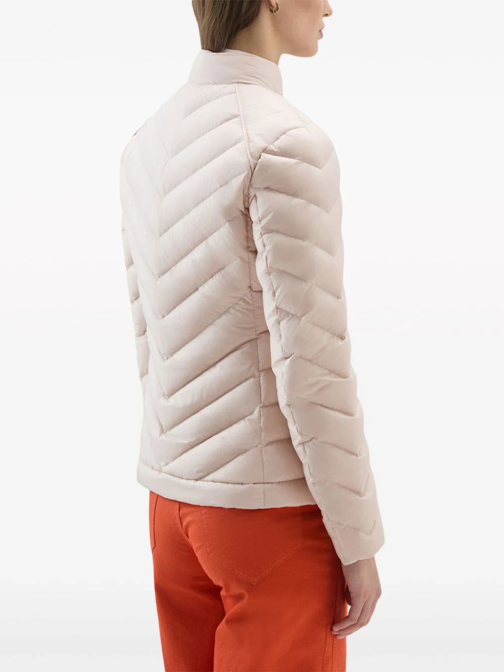 WOOLRICH Short Padded Jacket With Chevron Quilting
