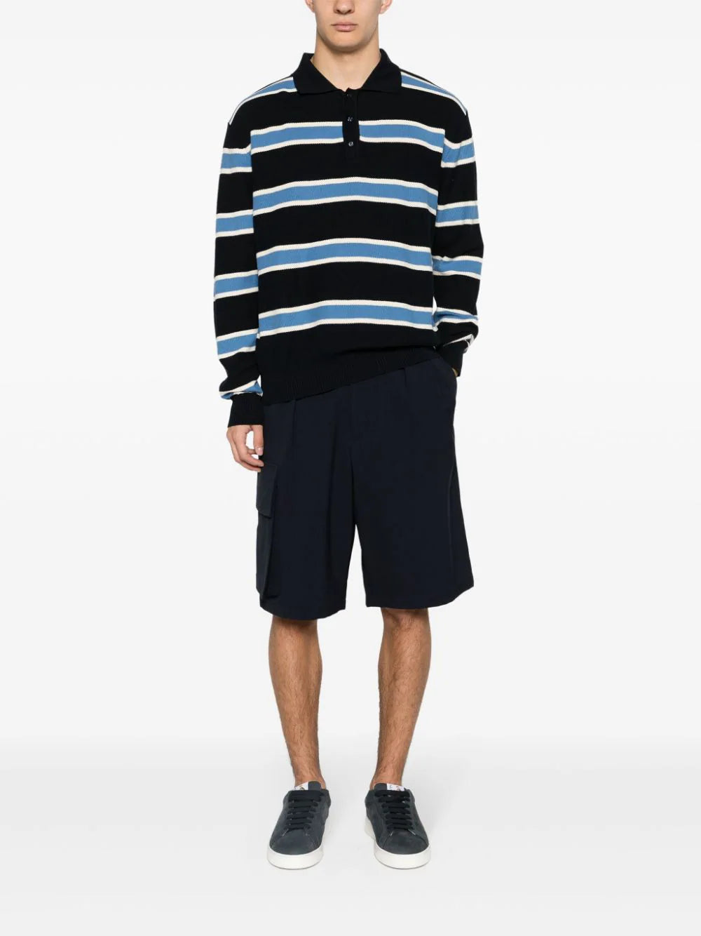 WOOLRICH Striped Knitted Polo