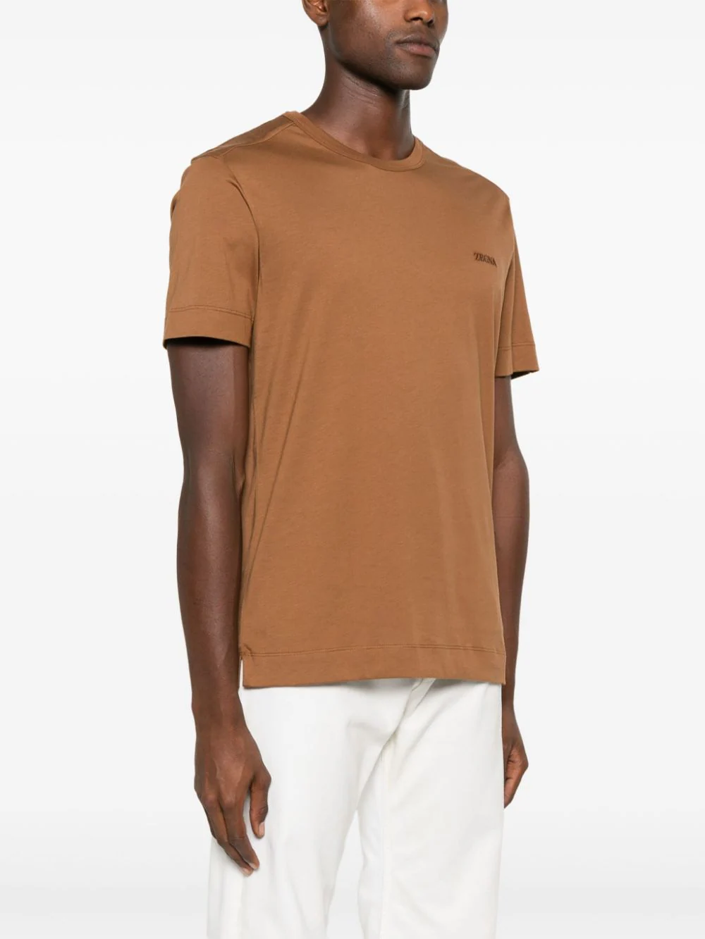 ZEGNA Cotton T-shirt With Embroidered Logo