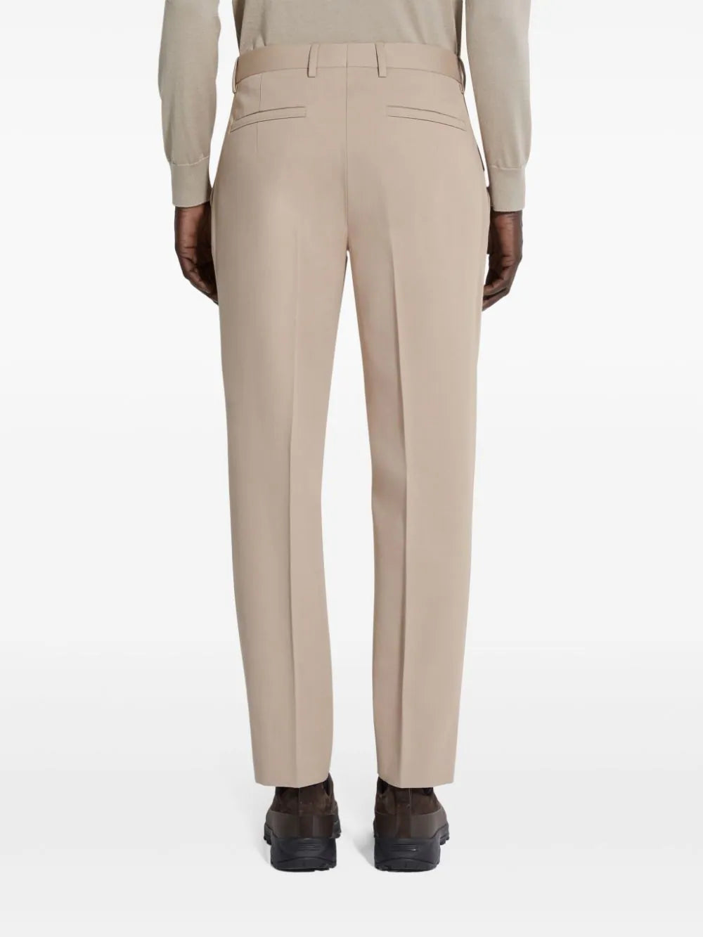 ZEGNA Dark Foliage Cotton And Wool Pants