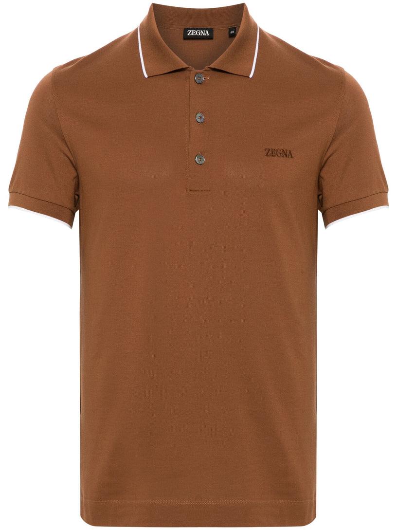 ZEGNA Stretch cotton polo shirt