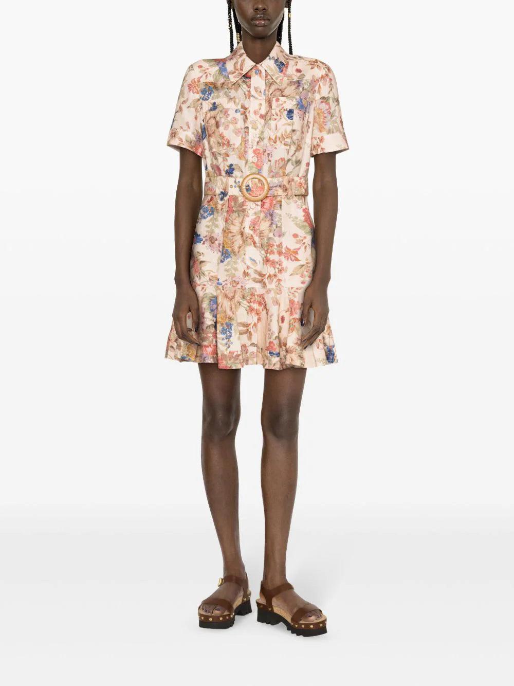 ZIMMERMANN August Belted Mini Dress
