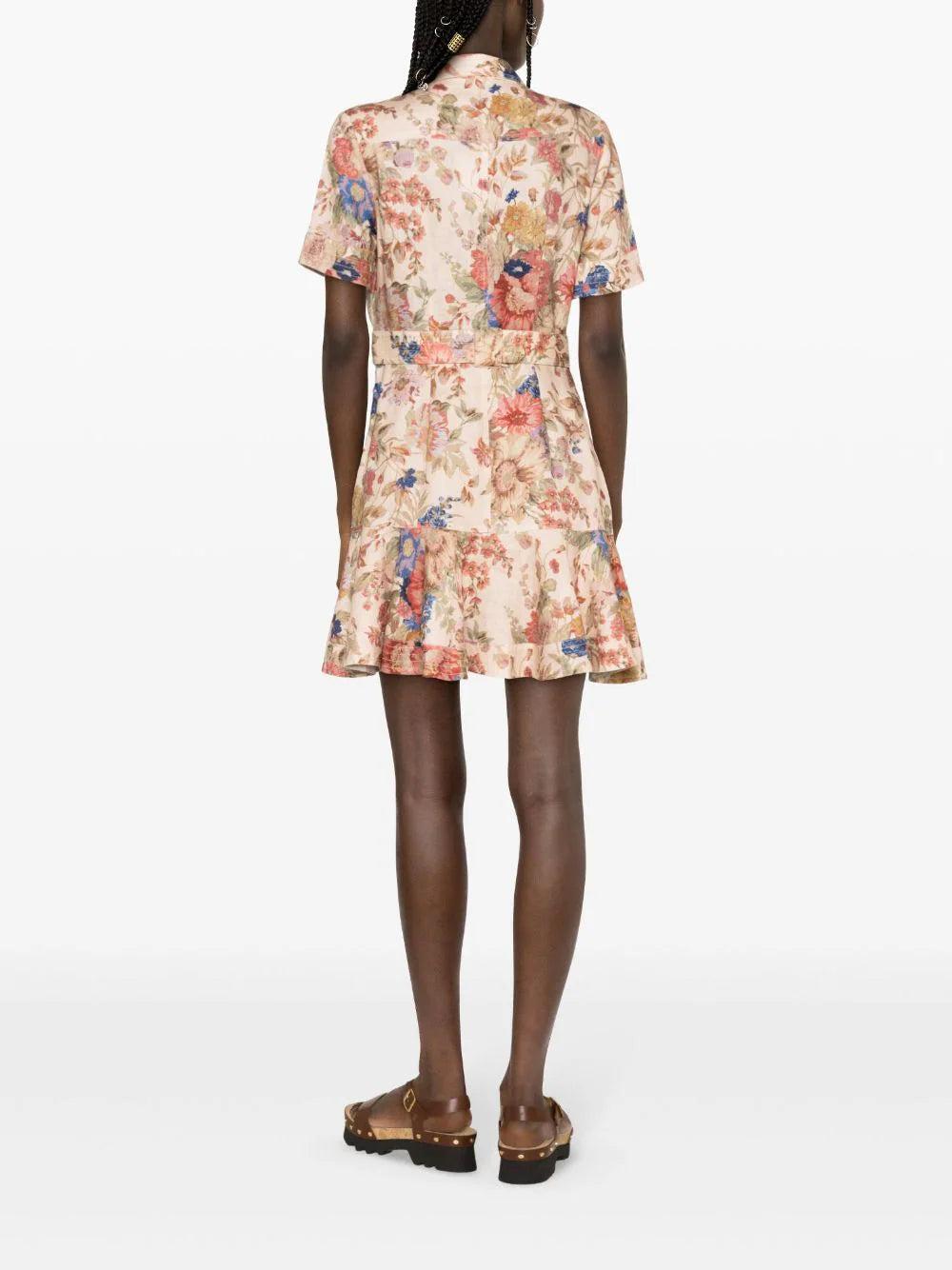 ZIMMERMANN August Belted Mini Dress
