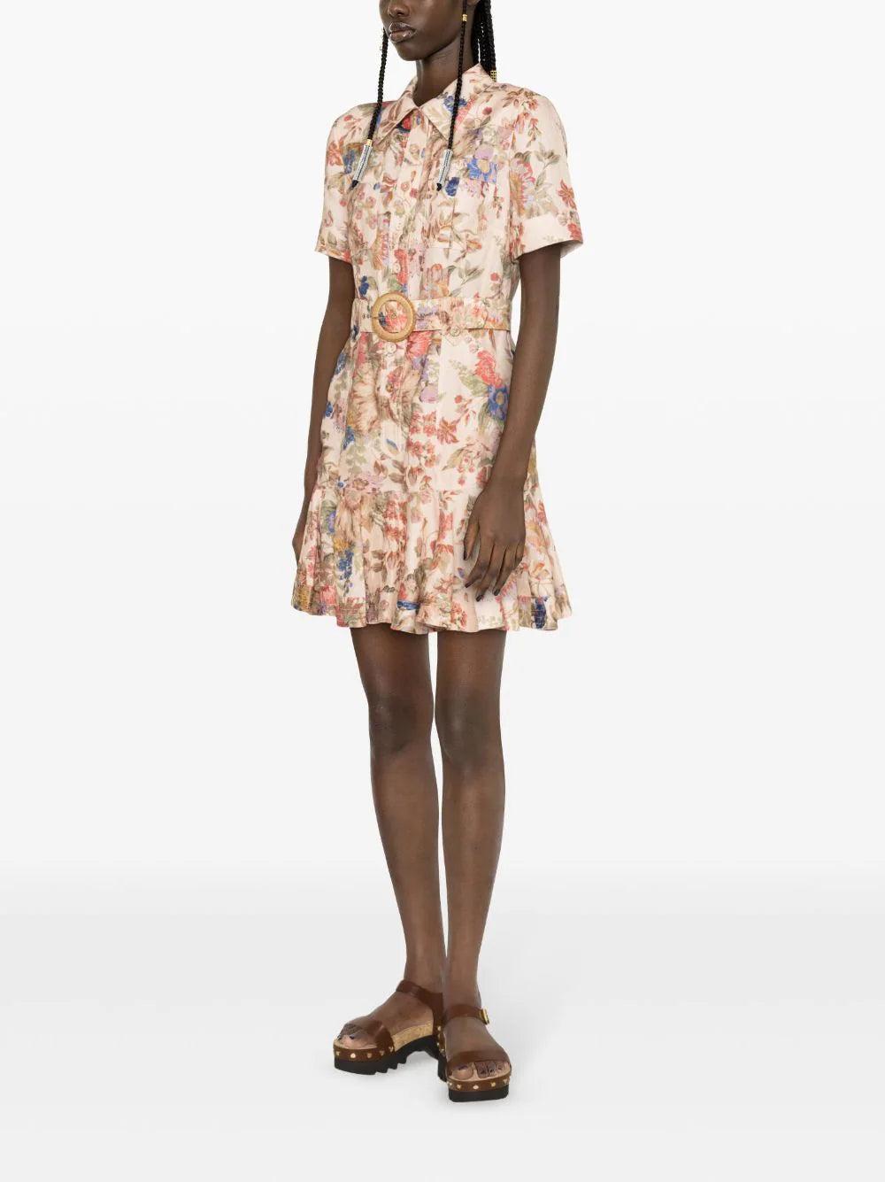 ZIMMERMANN August Belted Mini Dress