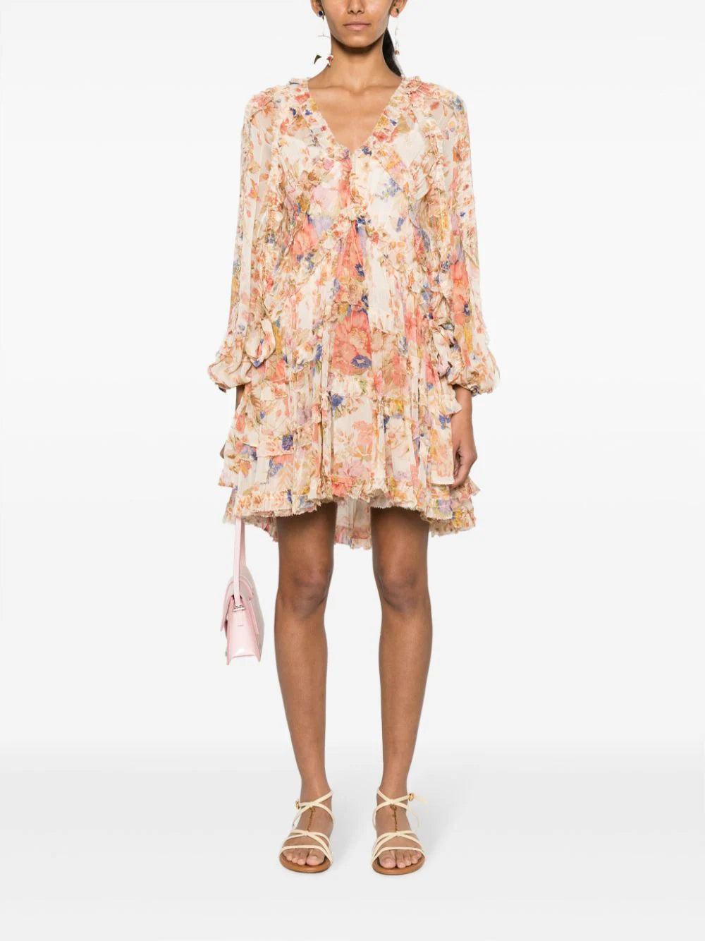 ZIMMERMANN August Billow Frill Mini Dress