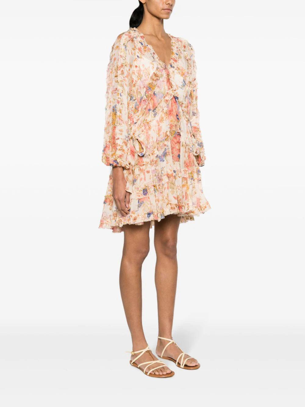 ZIMMERMANN August Billow Frill Mini Dress