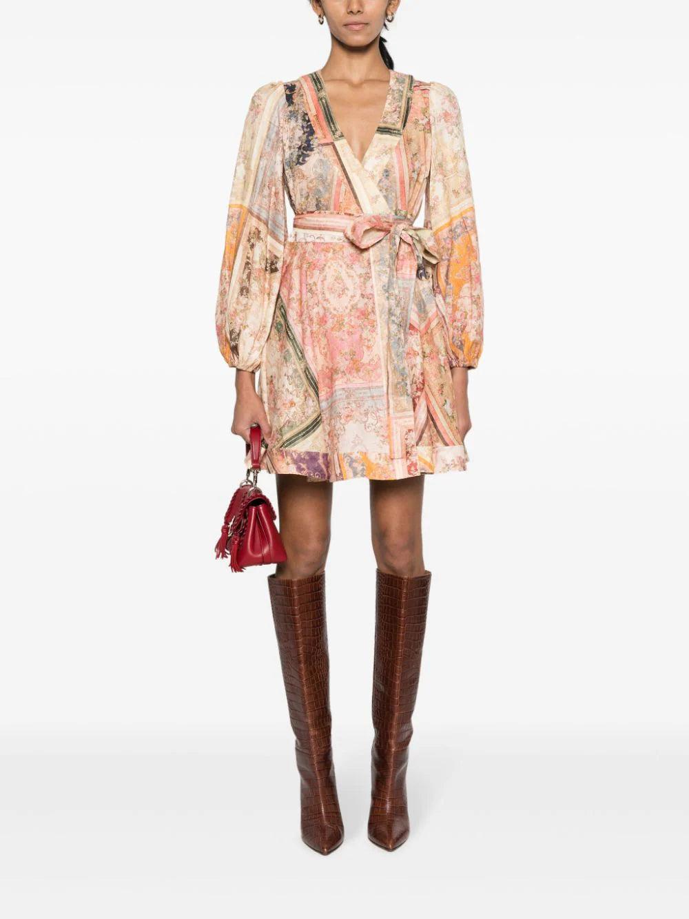 ZIMMERMANN August Wrap Mini Dress