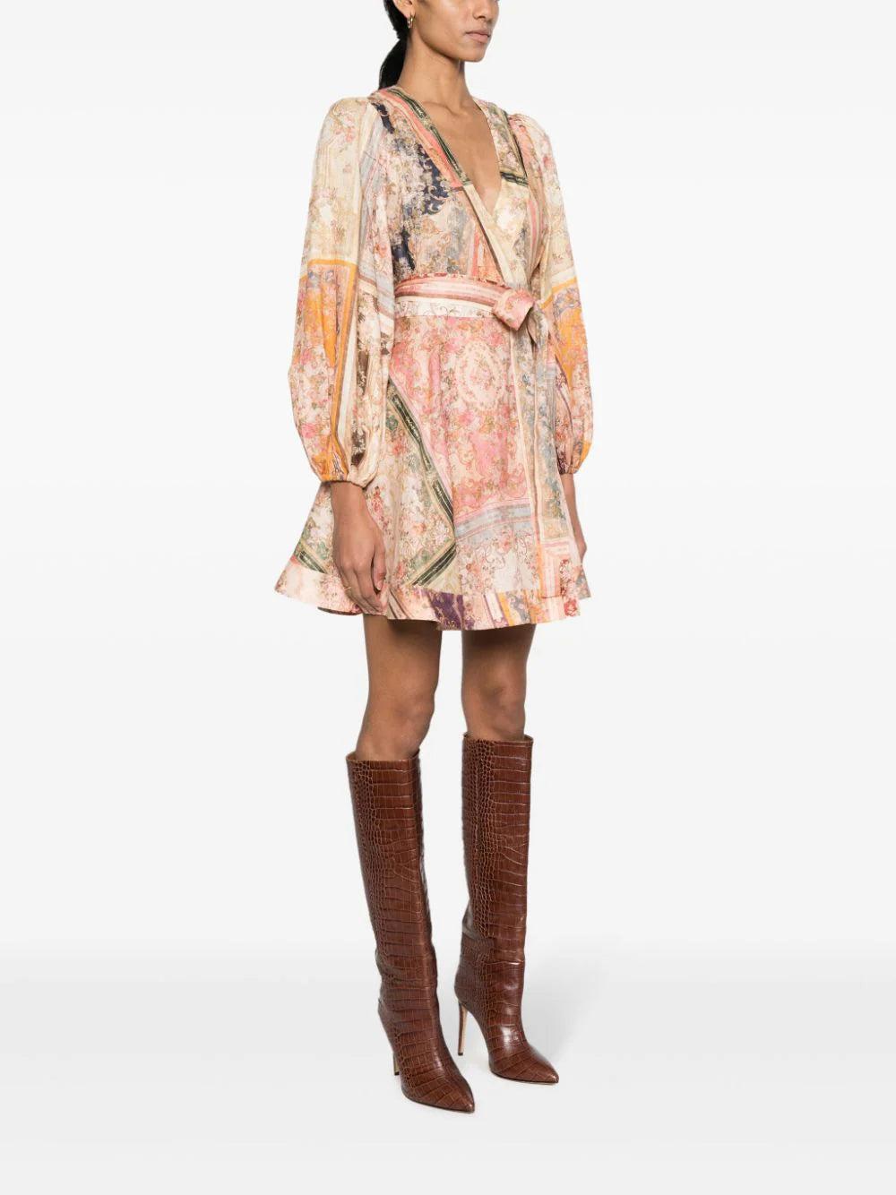 ZIMMERMANN August Wrap Mini Dress