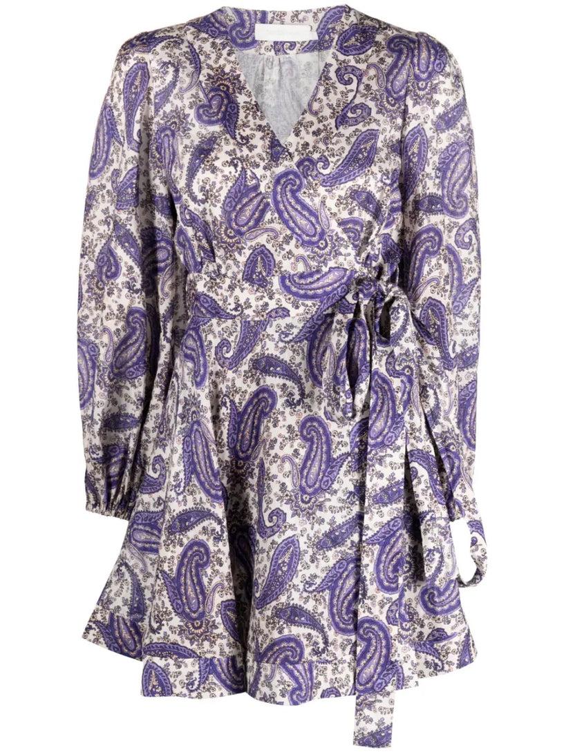 ZIMMERMANN Devi paisley wrap minidress