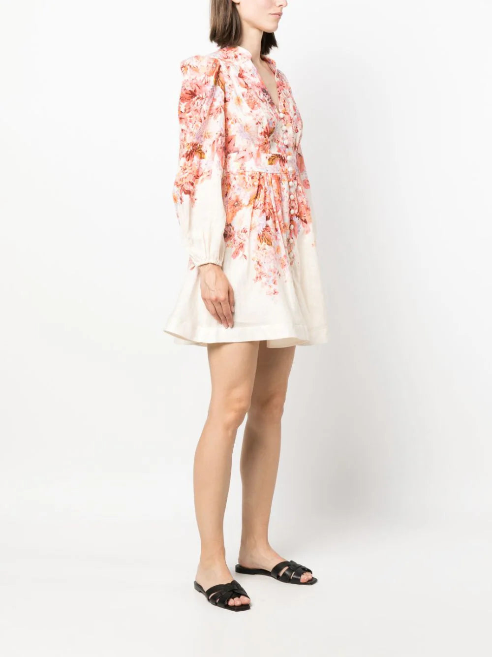 ZIMMERMANN Devi Plunge Mini Dress