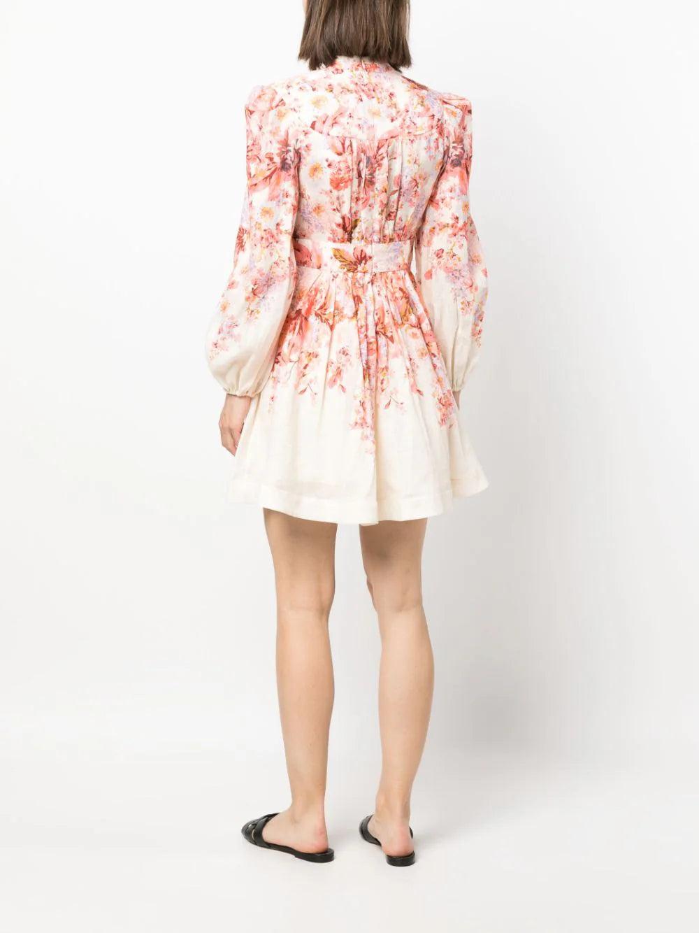 ZIMMERMANN Devi Plunge Mini Dress