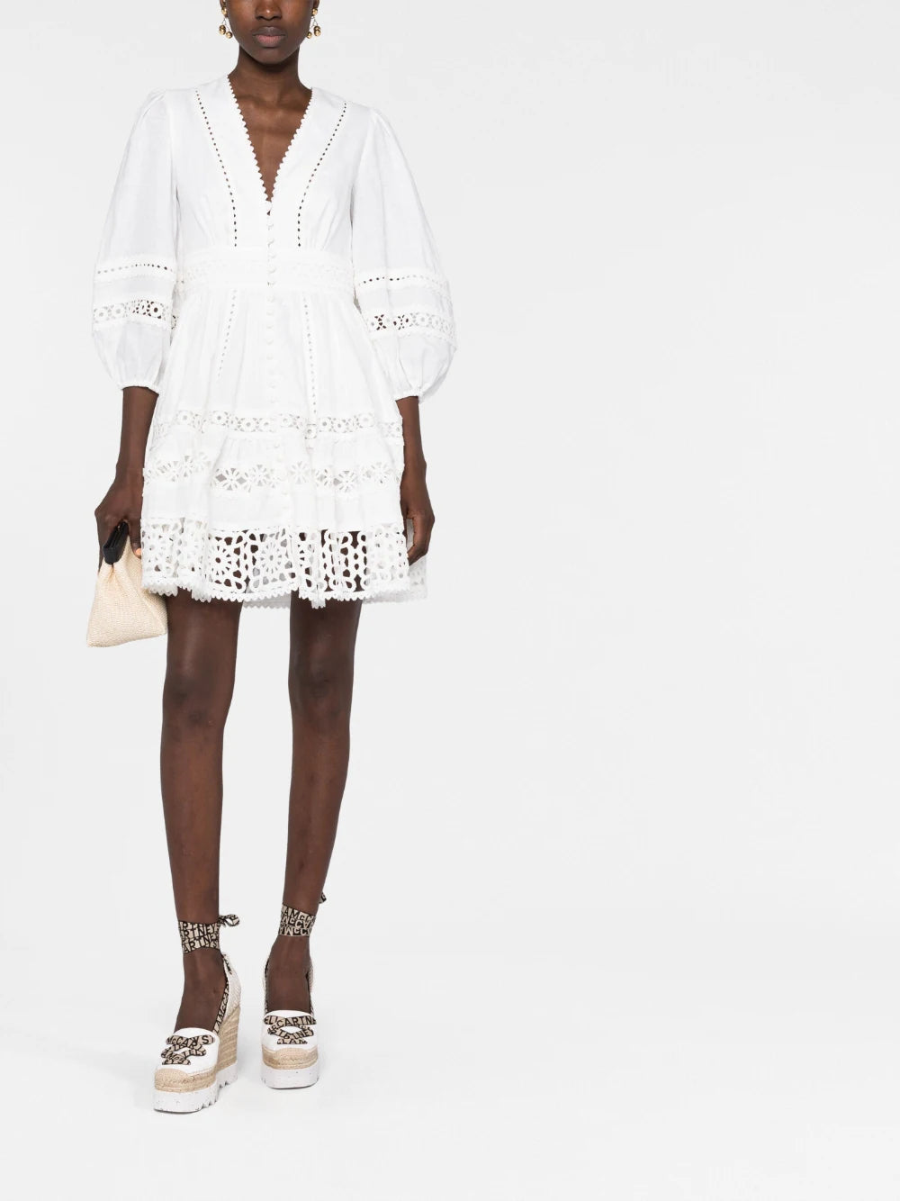 ZIMMERMANN Devi Spliced Billow Mini Dress