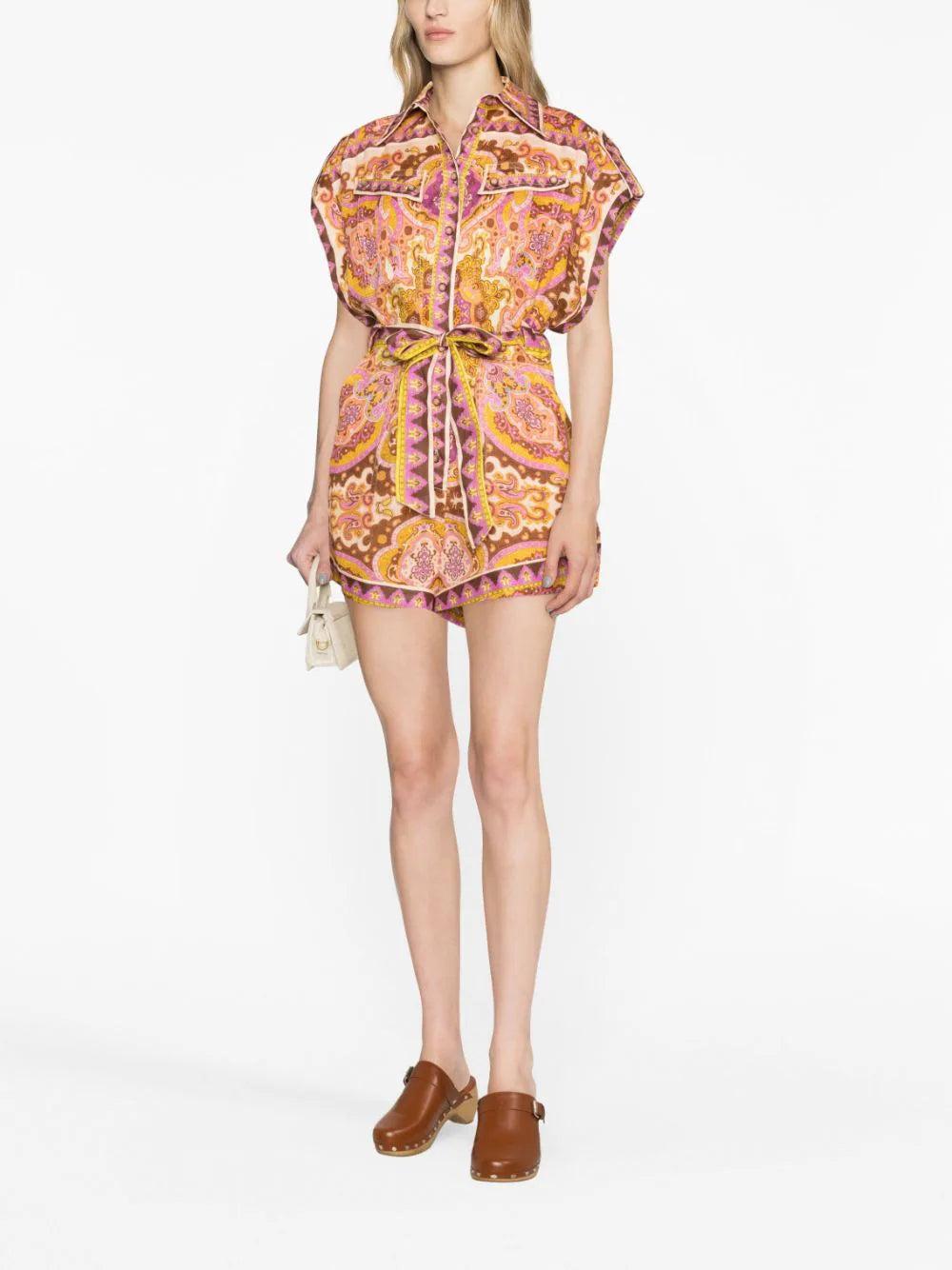 ZIMMERMANN Halcyon Cuffed Playsuit
