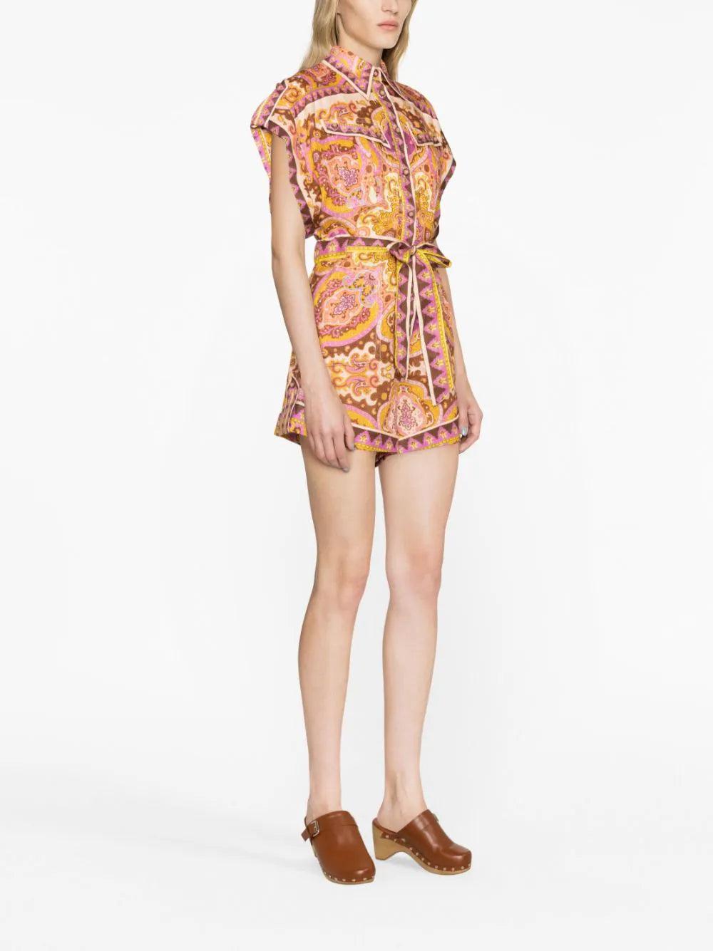 ZIMMERMANN Halcyon Cuffed Playsuit
