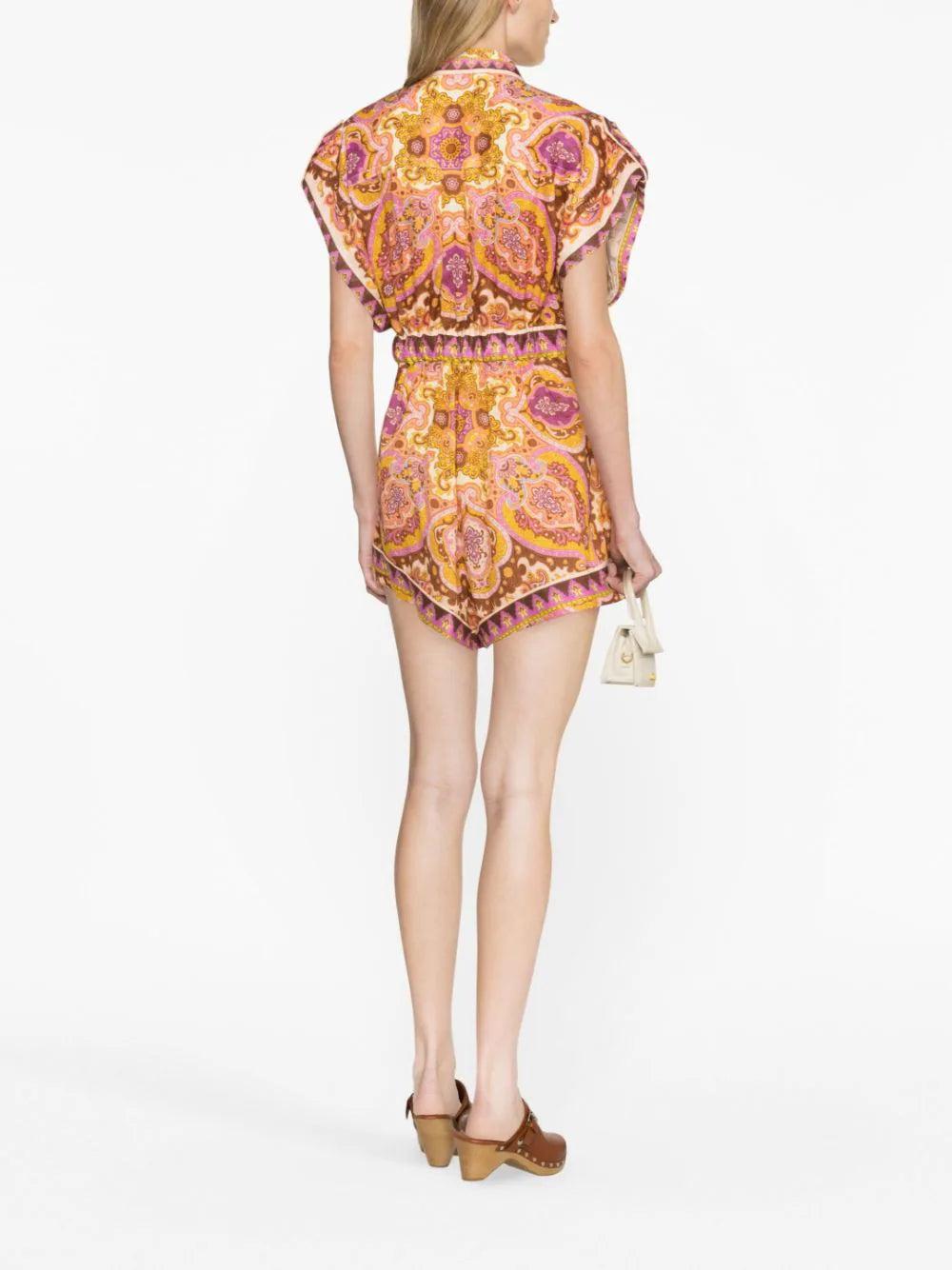 ZIMMERMANN Halcyon Cuffed Playsuit