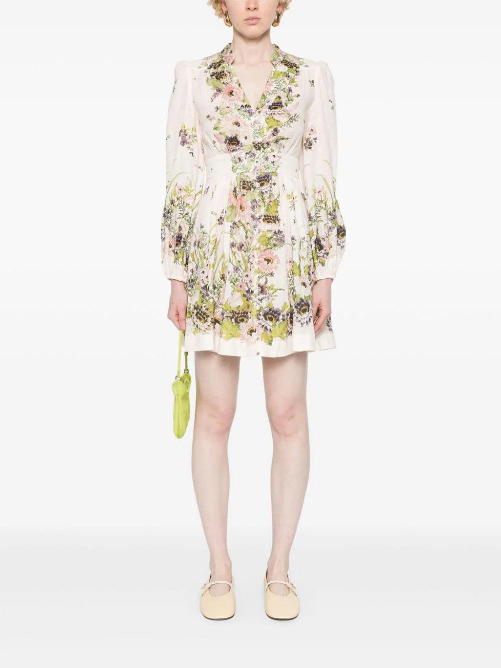 ZIMMERMANN Halliday Plunge Mini Dress