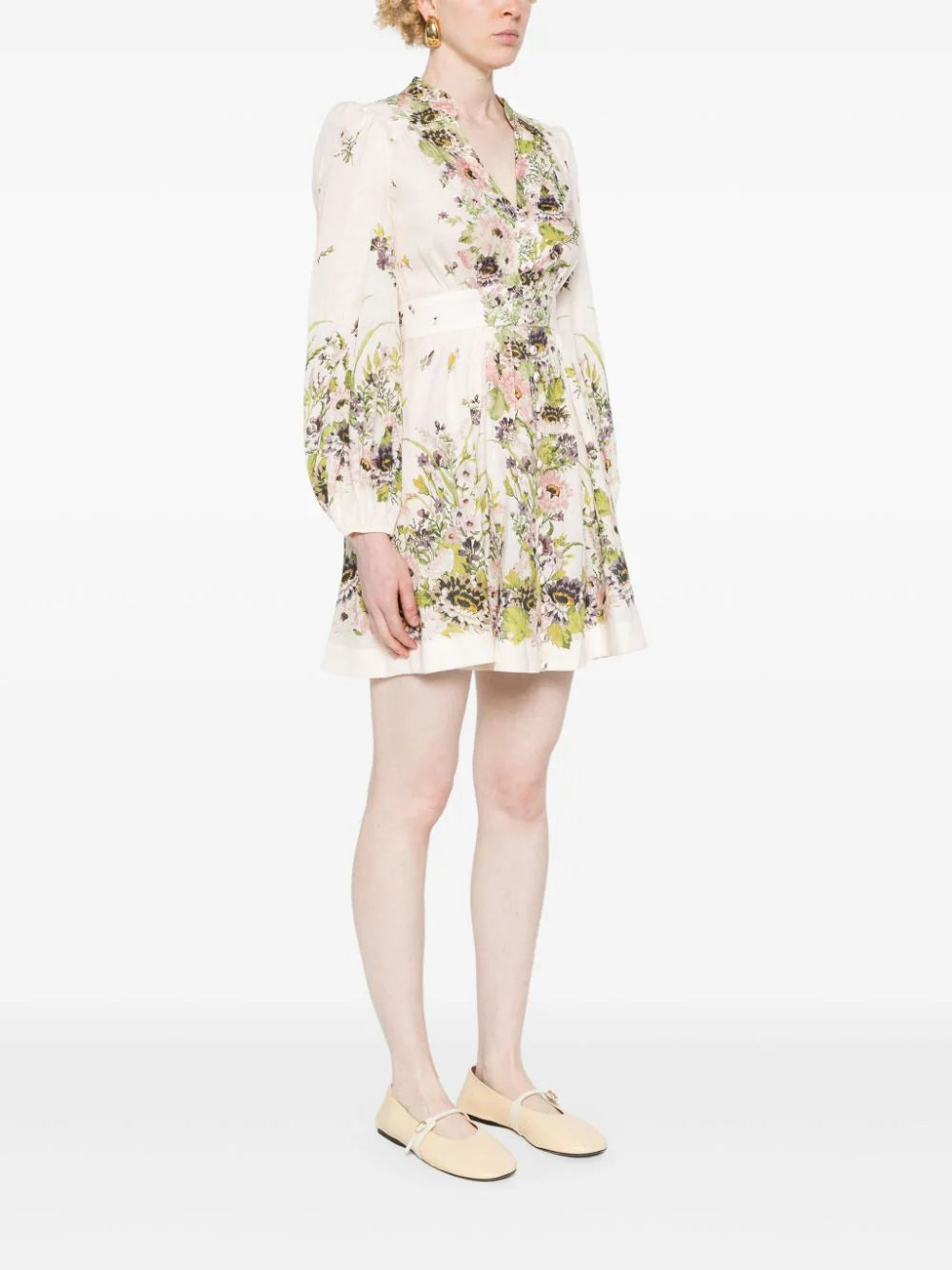 ZIMMERMANN Halliday Plunge Mini Dress