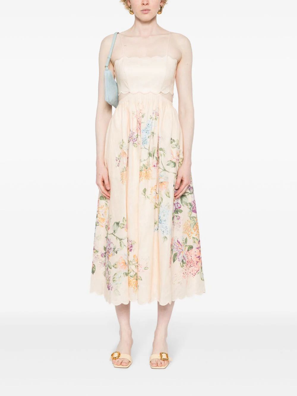 ZIMMERMANN Halliday Scallop Midi Dress