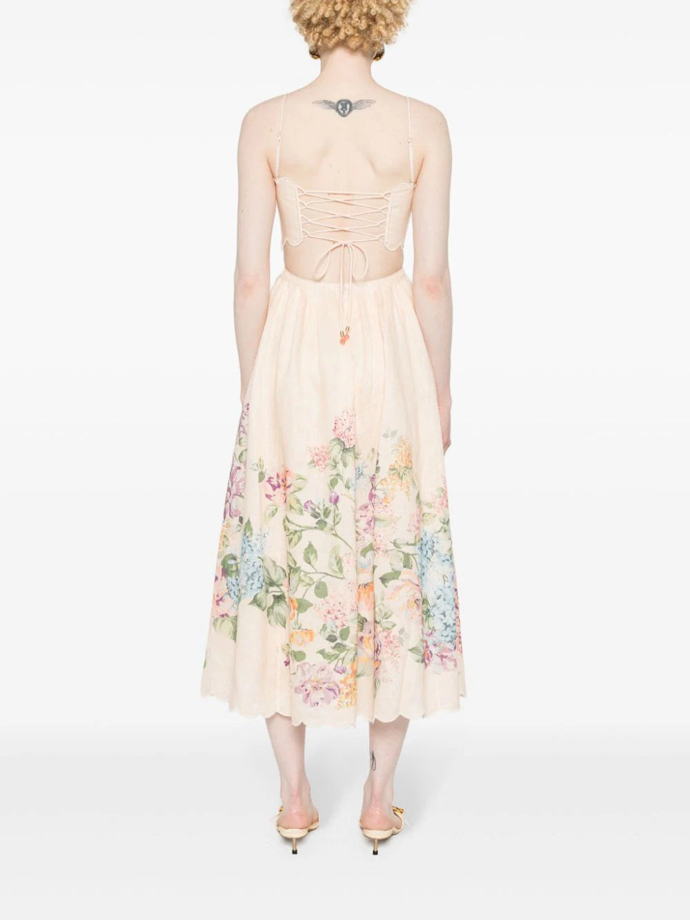 ZIMMERMANN Halliday Scallop Midi Dress