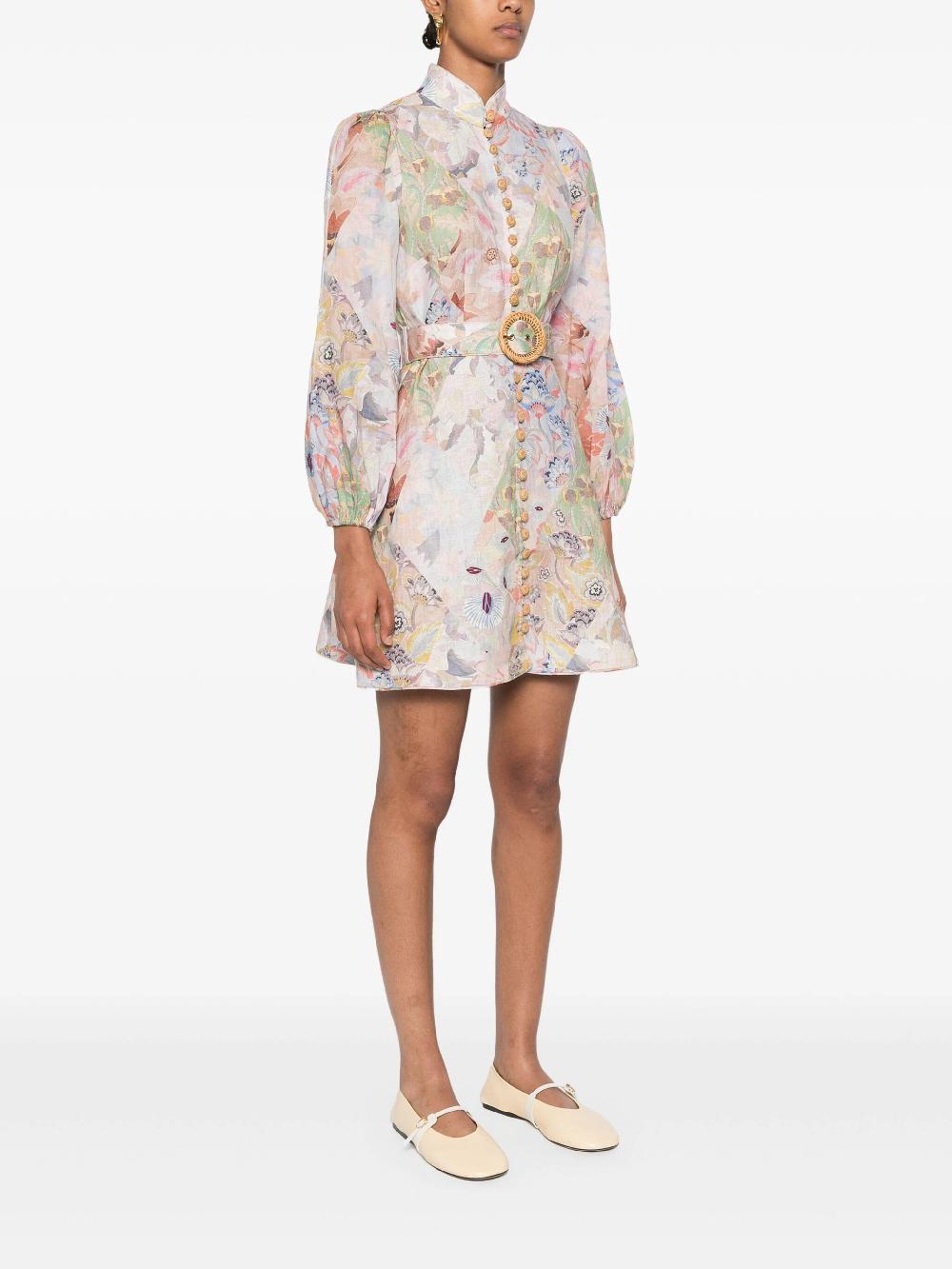 ZIMMERMANN Illustration Belted Mini Dress