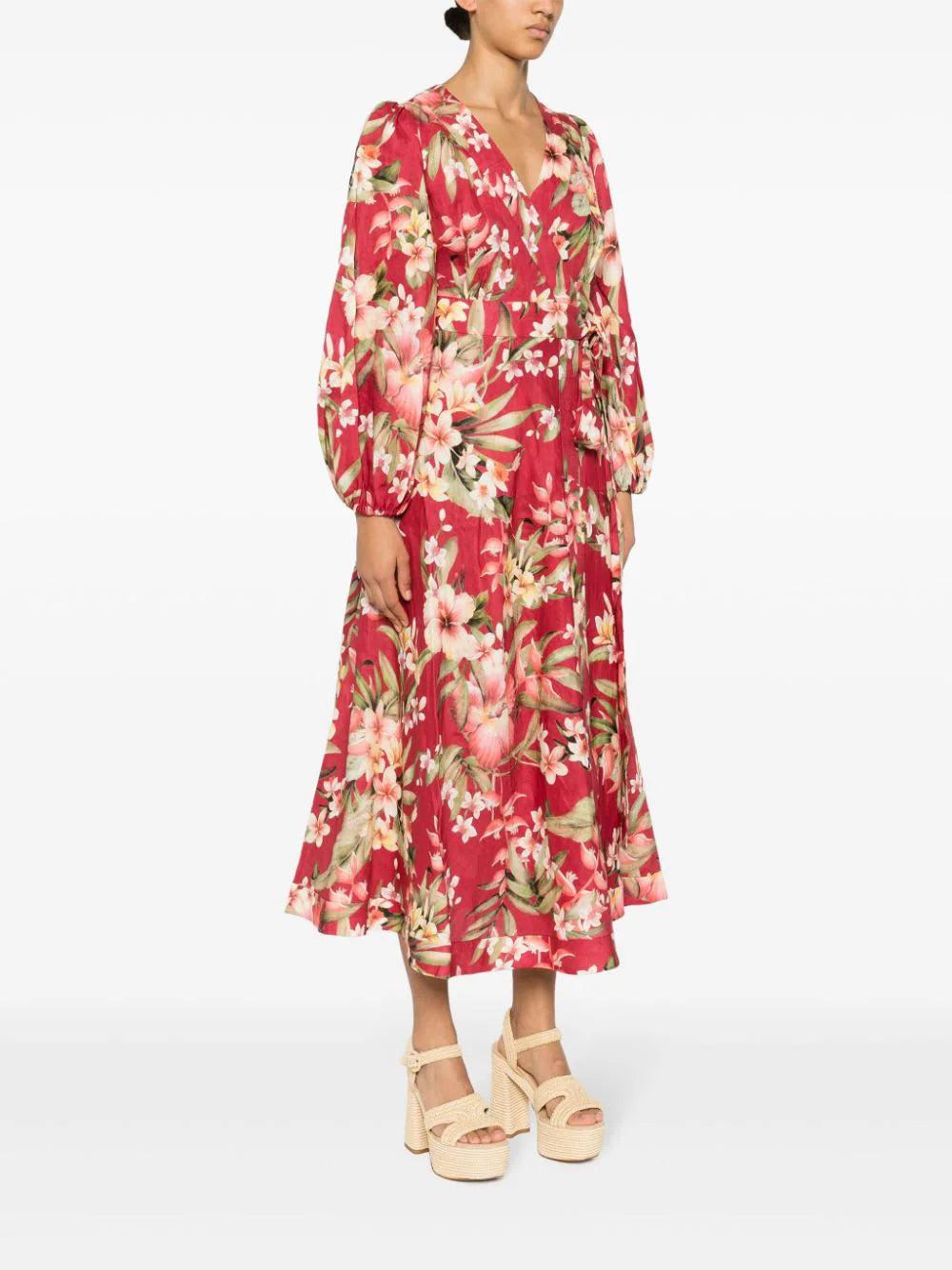 ZIMMERMANN Lexi Wrap Long Dress